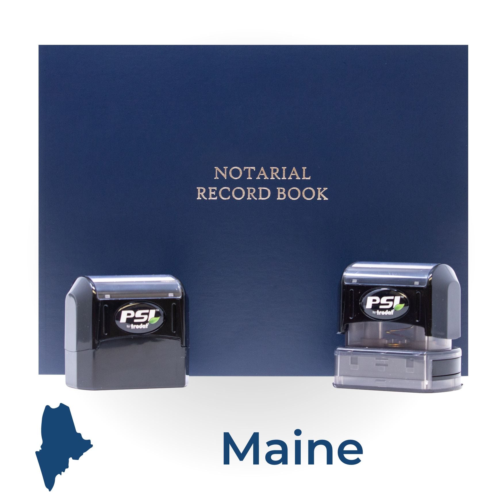 ME Notary Package with PSI Pre-Inked Notary Stamps - Engineer Seal Stamps