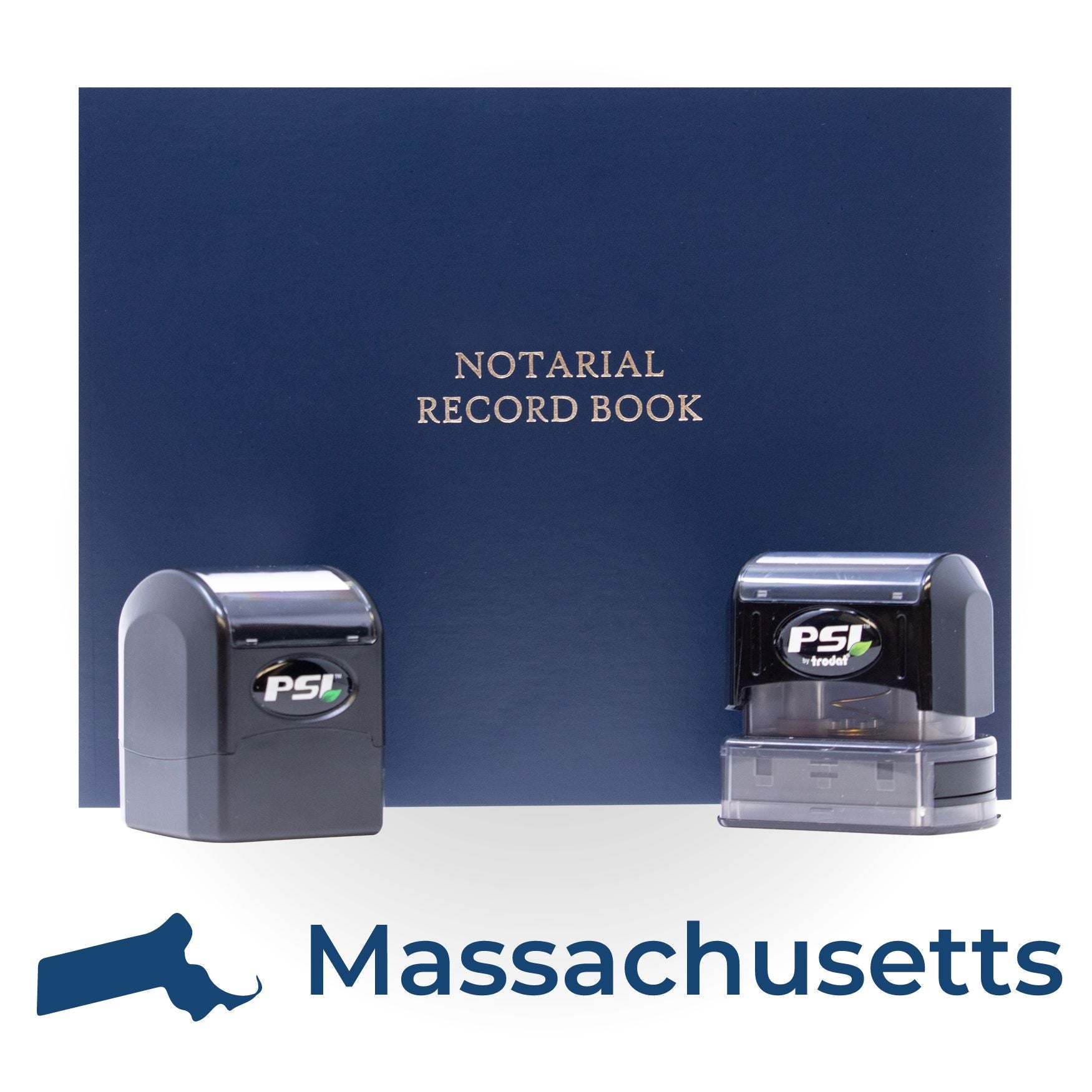 Massachusetts Notary Public Kit with PSI Notary Stamps - Engineer Seal Stamps