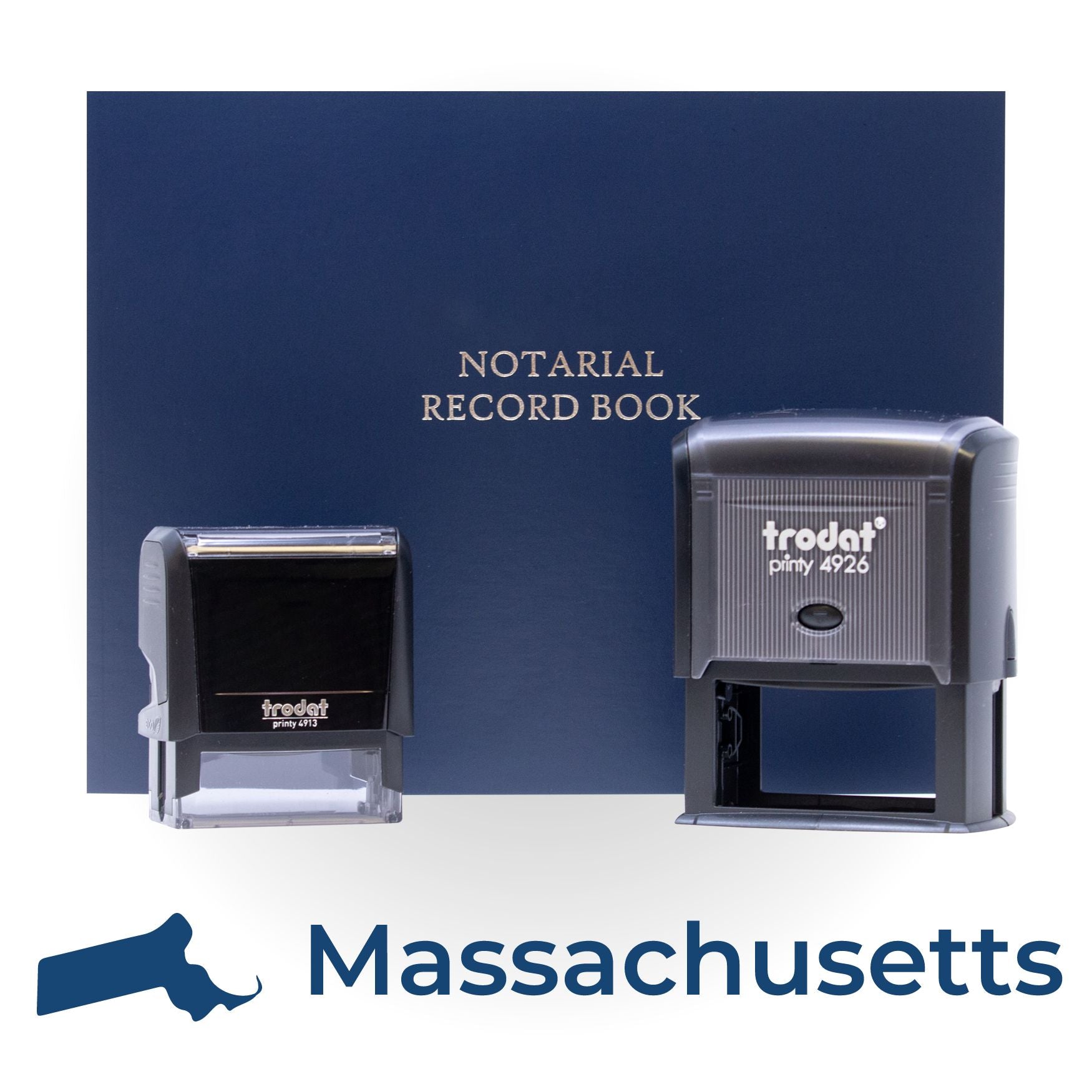 Massachusetts Self Inking Notary Starter Kit - Engineer Seal Stamps