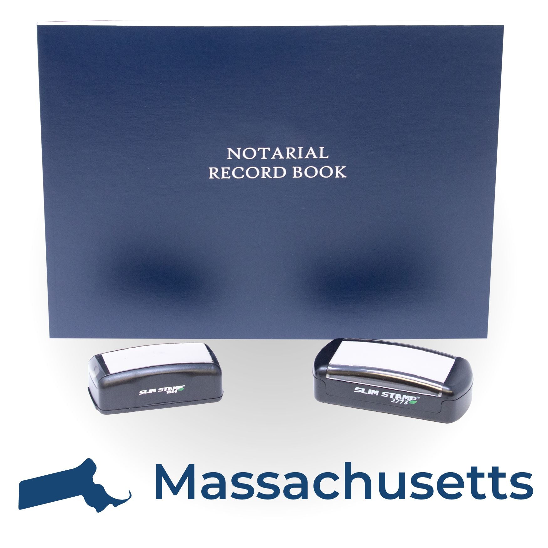 Massachusetts Notary Kit with Notary Slim Stamps - Engineer Seal Stamps