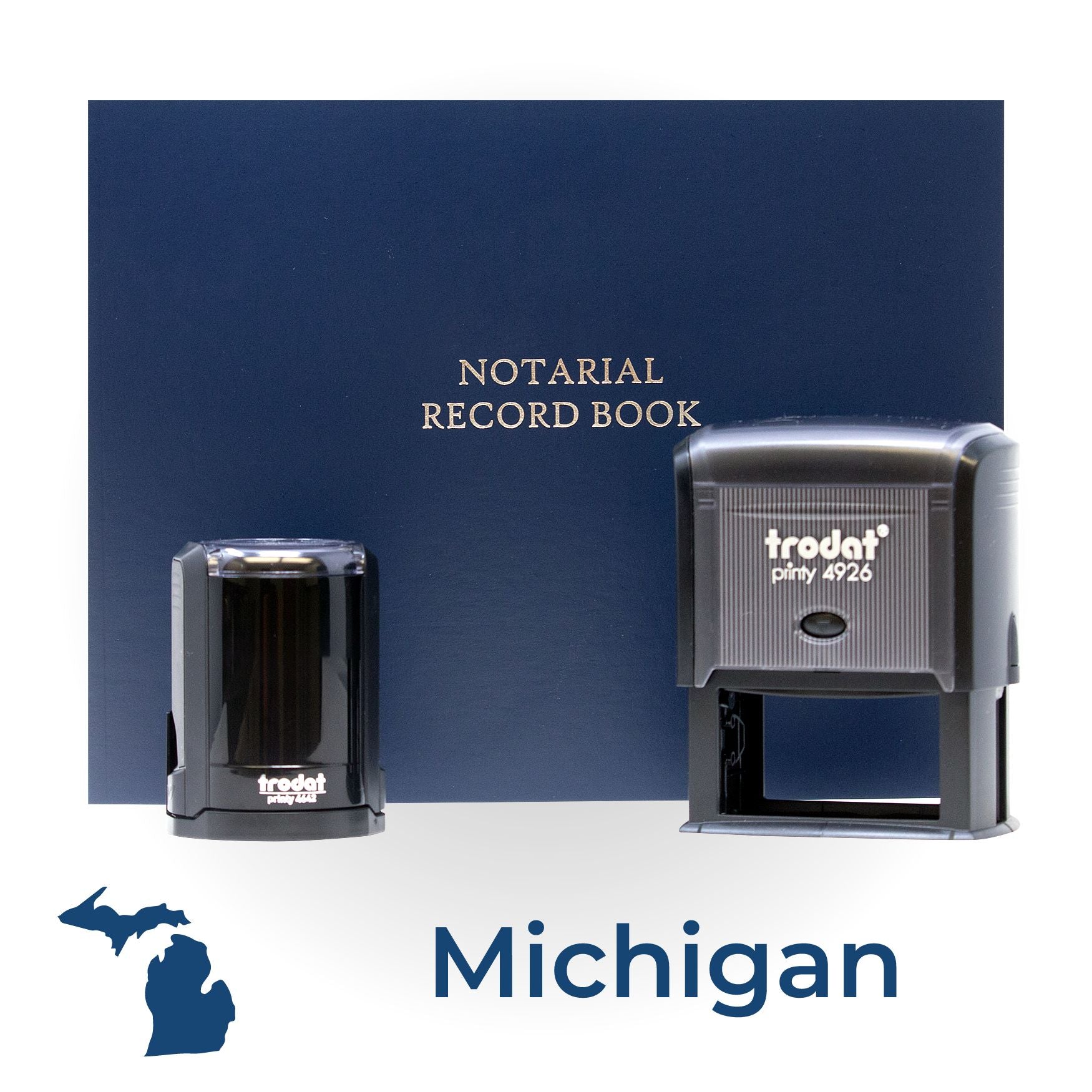 Self Inking Notary Supply Kit for Michigan - Engineer Seal Stamps