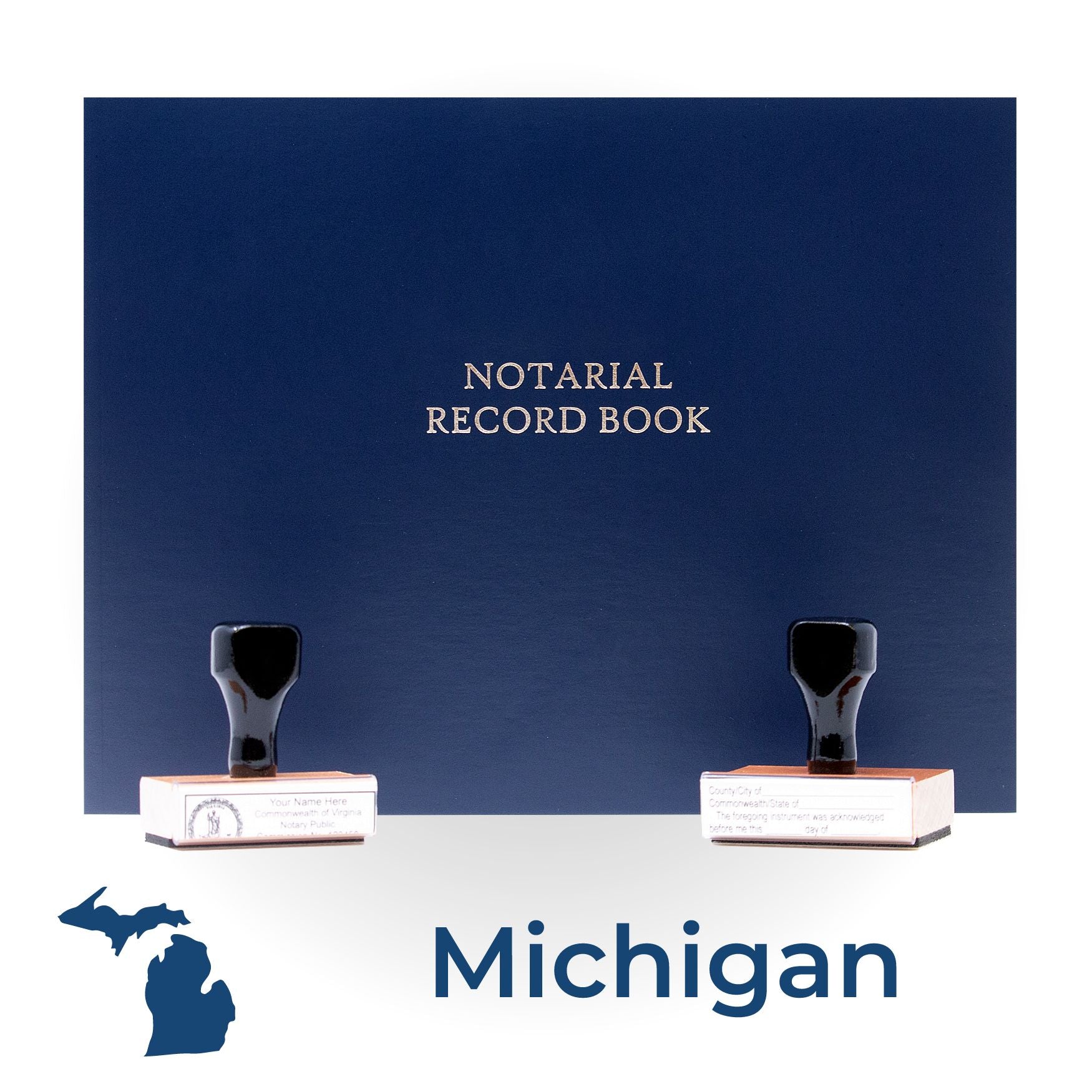 Michigan Notary Public Kit with Rubber Stamps - Engineer Seal Stamps