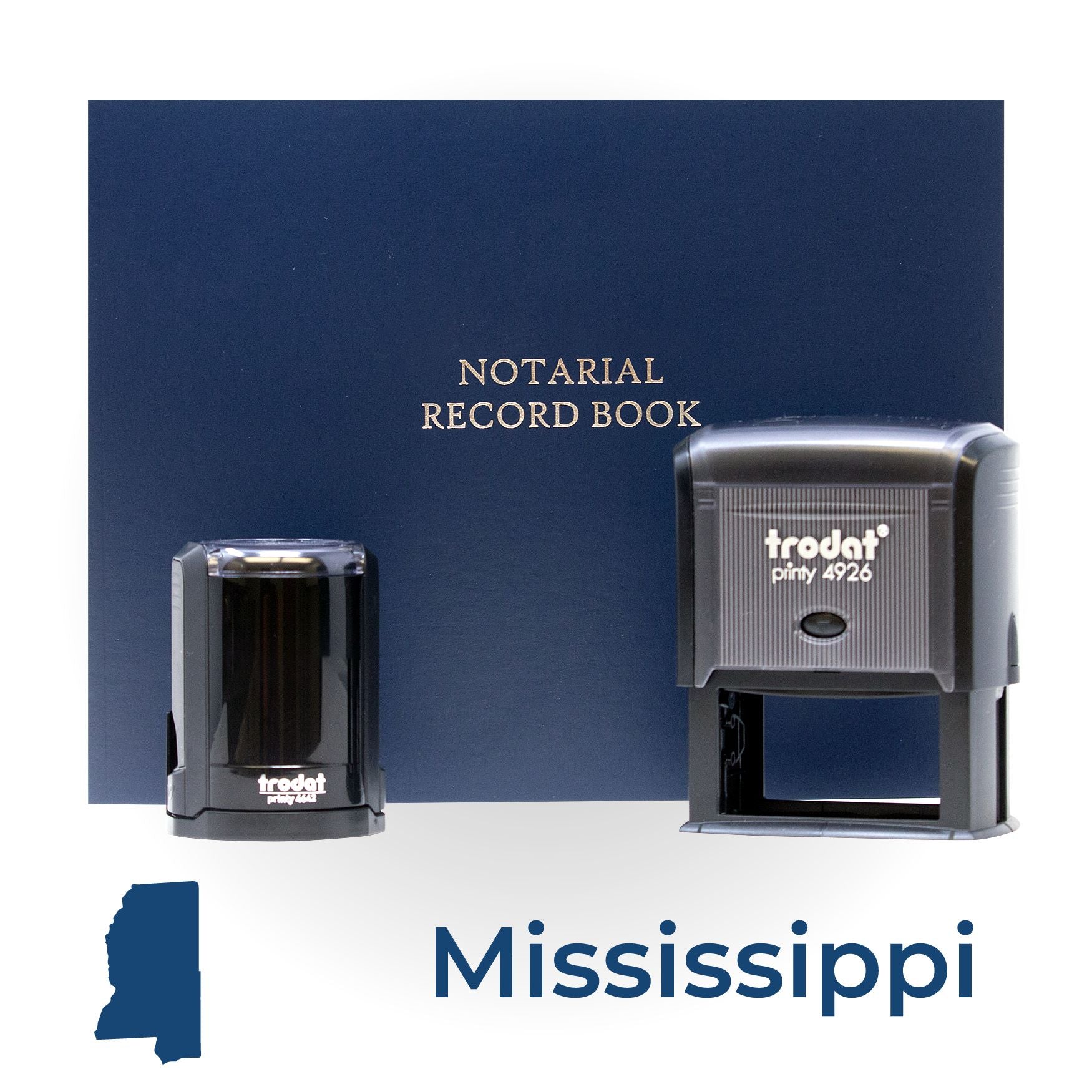 Self Inking Notary Supply Kit for Mississippi - Engineer Seal Stamps
