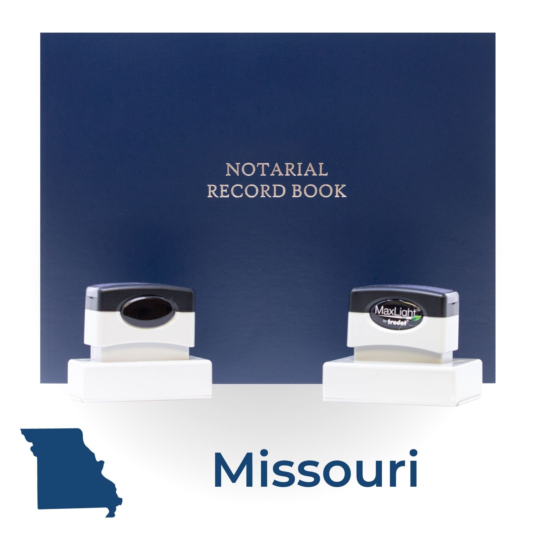MaxLight Pre-Inked Notary Stamp Package for Missouri - Engineer Seal Stamps
