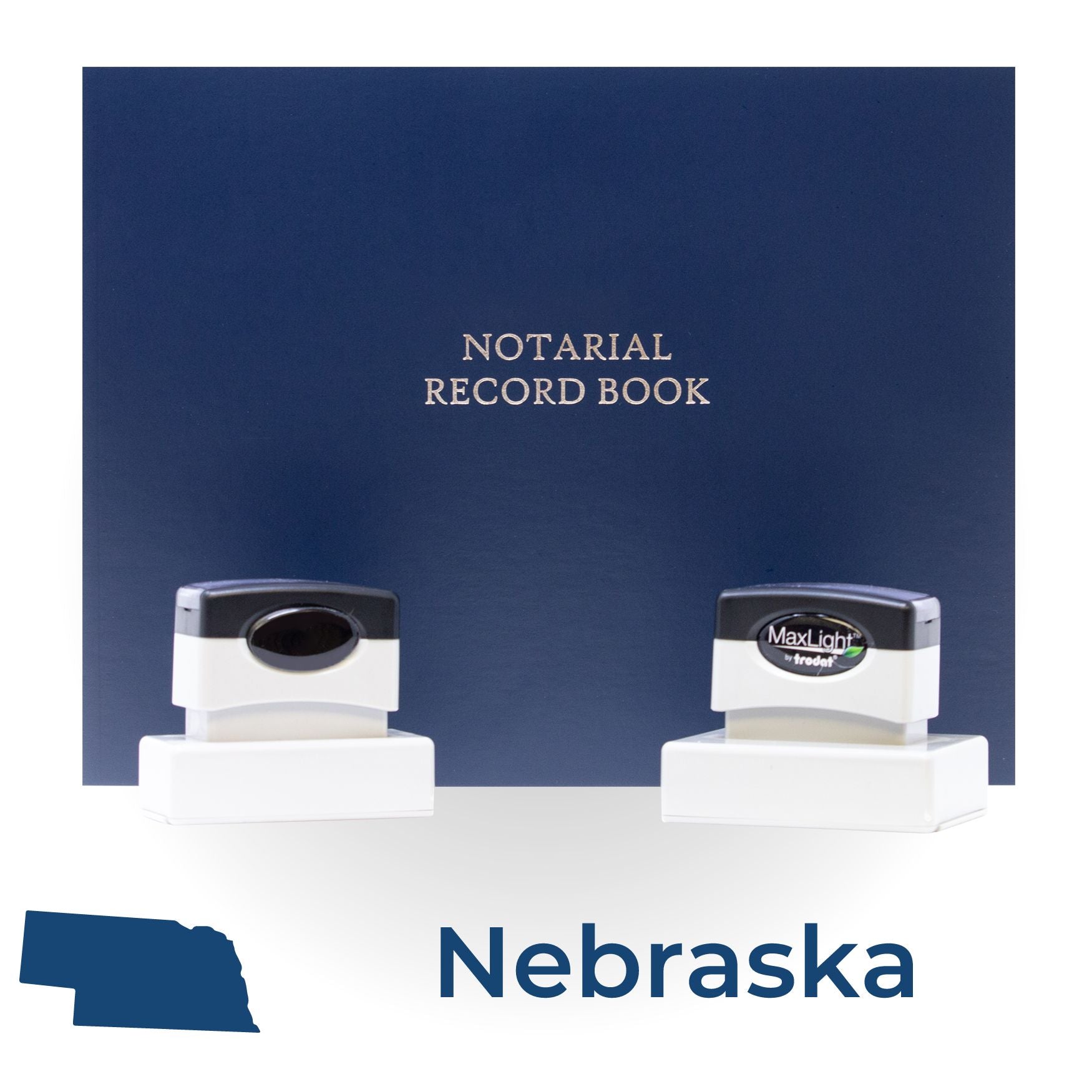 MaxLight Pre-Inked Notary Stamp Package for Nebraska - Engineer Seal Stamps