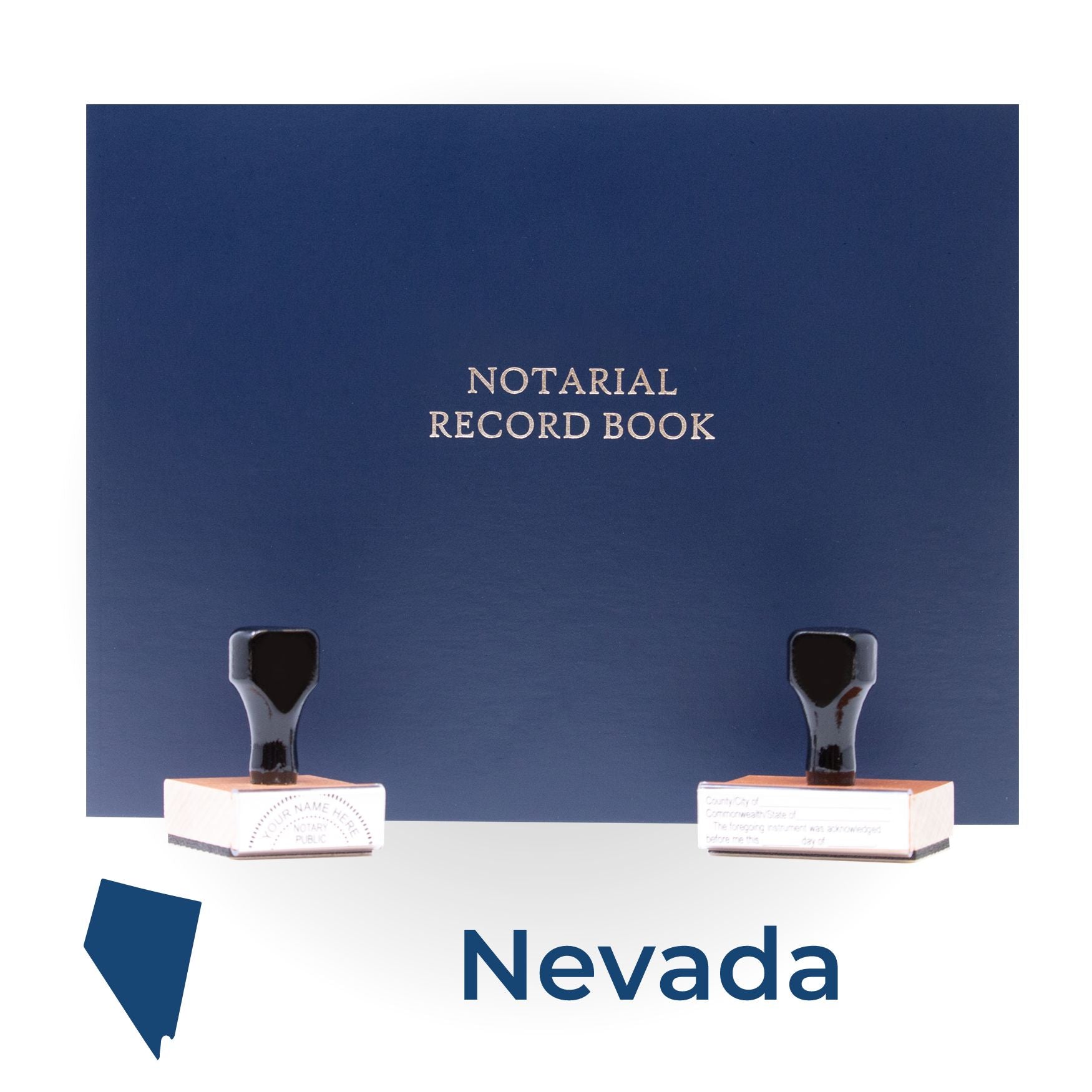 Nevada Round Notary Kit with Rubber Stamps - Engineer Seal Stamps