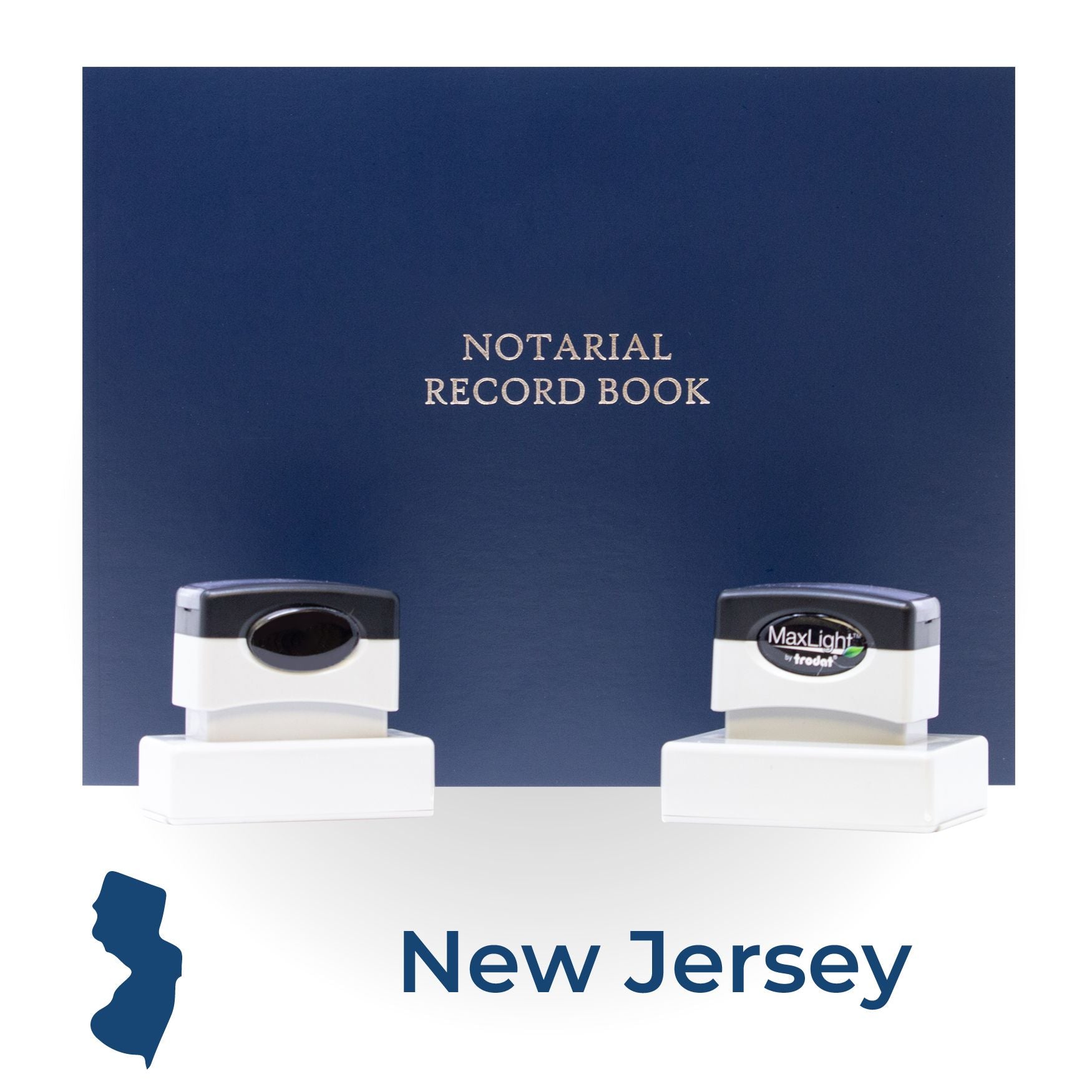 MaxLight Pre-Inked Notary Stamp Package for New Jersey - Engineer Seal Stamps