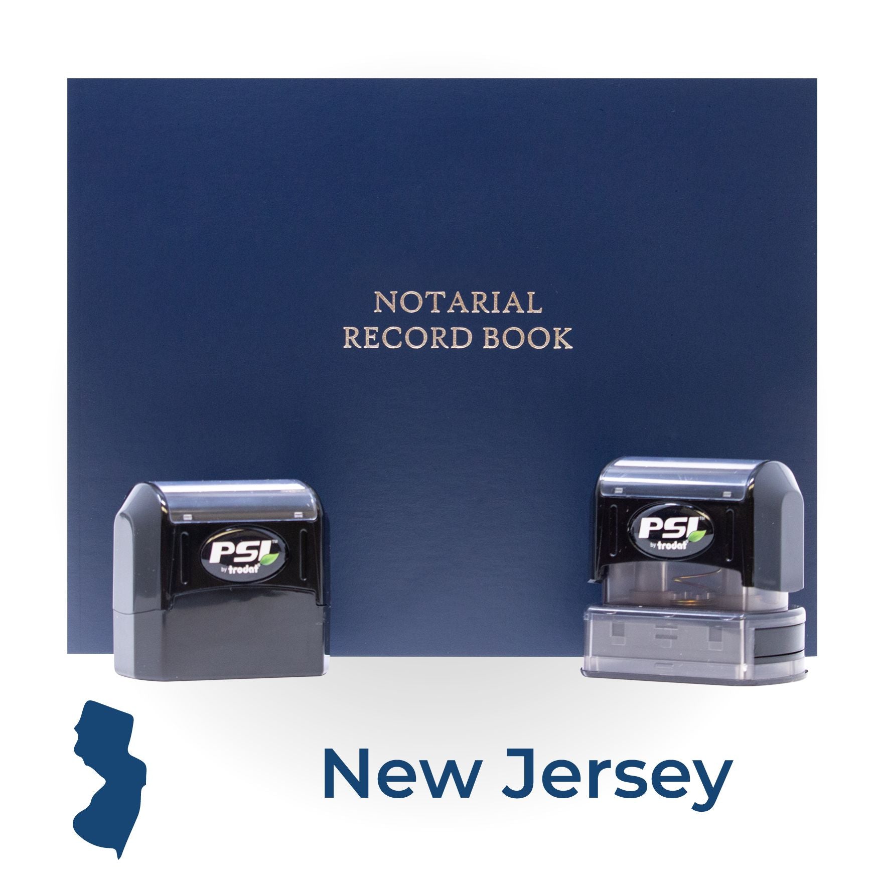 NJ Notary Package with PSI Pre-Inked Notary Stamps - Engineer Seal Stamps