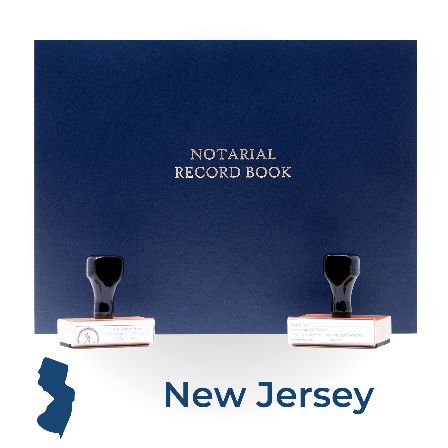 New Jersey Notary Public Kit with Rubber Stamps - Engineer Seal Stamps