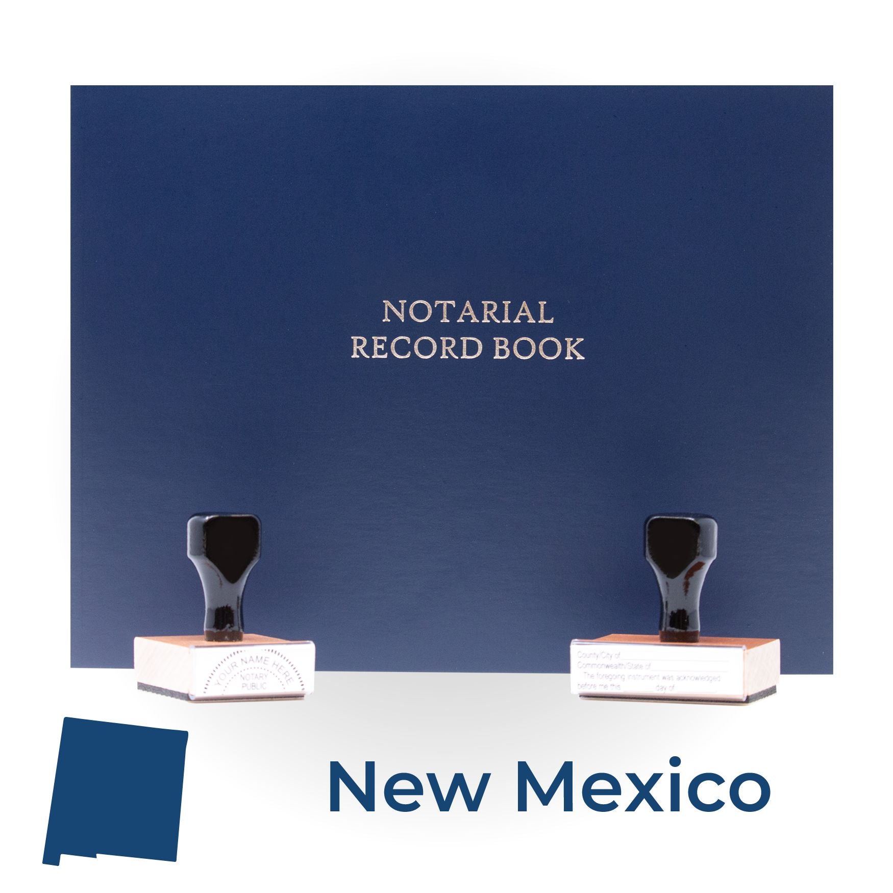 New Mexico Round Notary Kit with Rubber Stamps - Engineer Seal Stamps