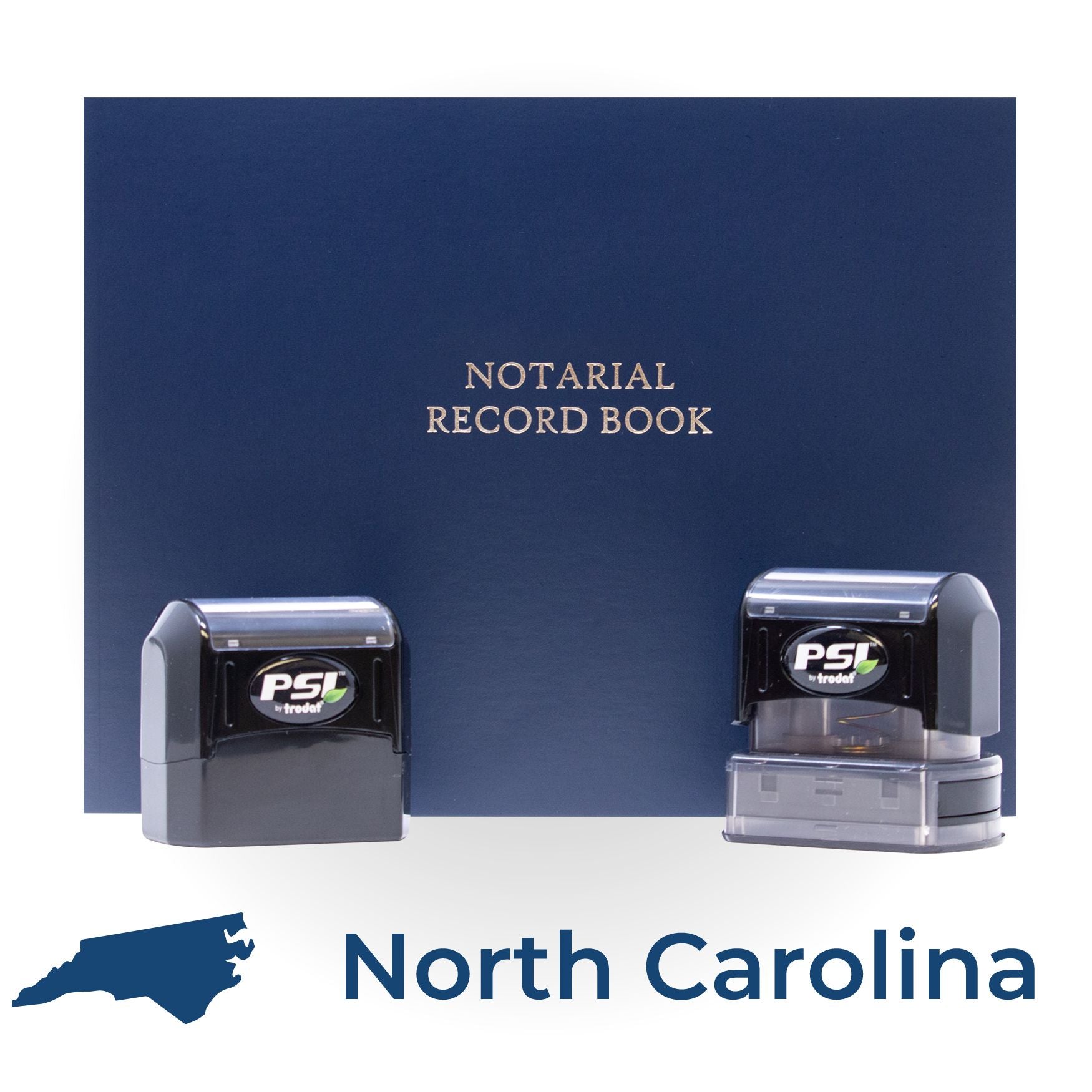 NC Notary Package with PSI Pre-Inked Notary Stamps - Engineer Seal Stamps