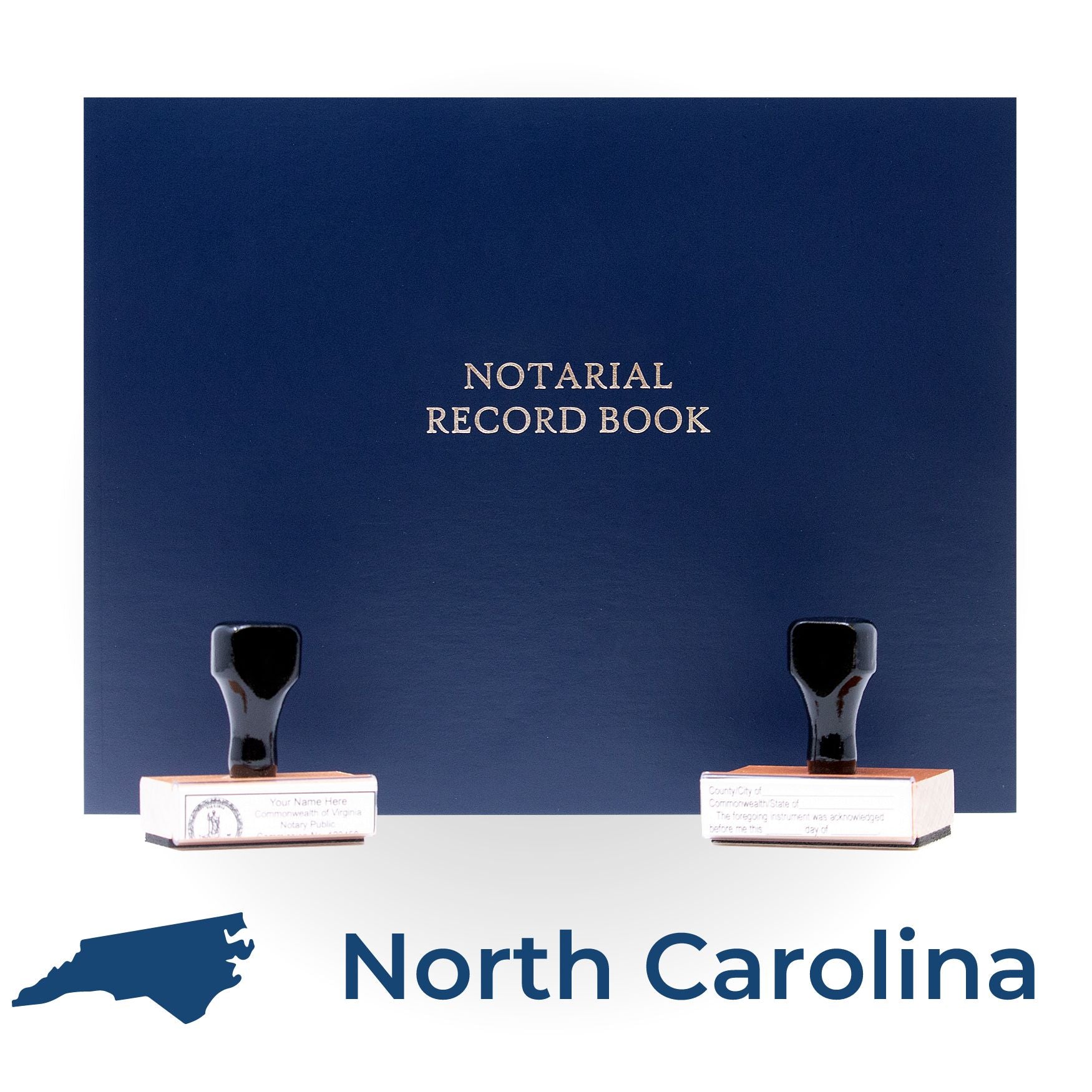 North Carolina Notary Public Kit with Rubber Stamps - Engineer Seal Stamps