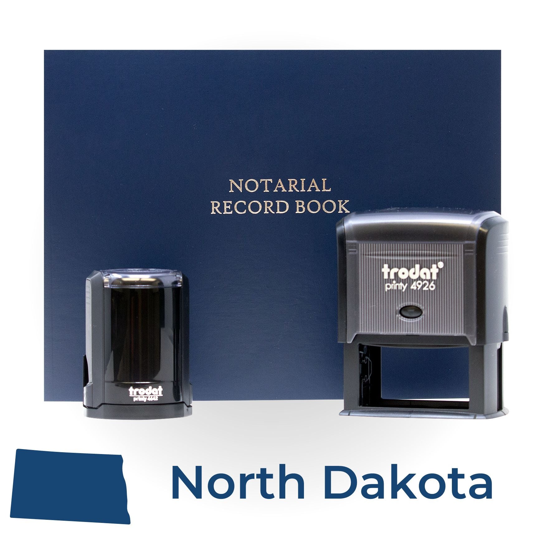 Self Inking Notary Supply Kit for North Dakota - Engineer Seal Stamps