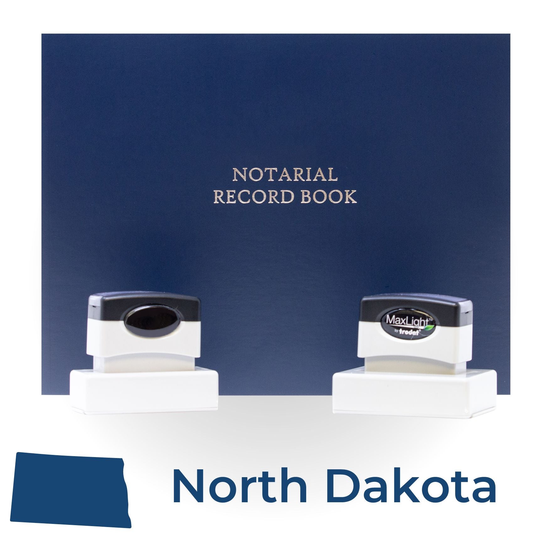 MaxLight Pre-Inked Notary Stamp Package for North Dakota - Engineer Seal Stamps