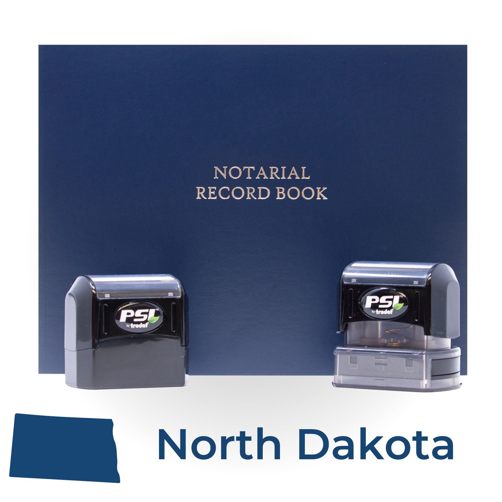 ND Notary Package with PSI Pre-Inked Notary Stamps - Engineer Seal Stamps
