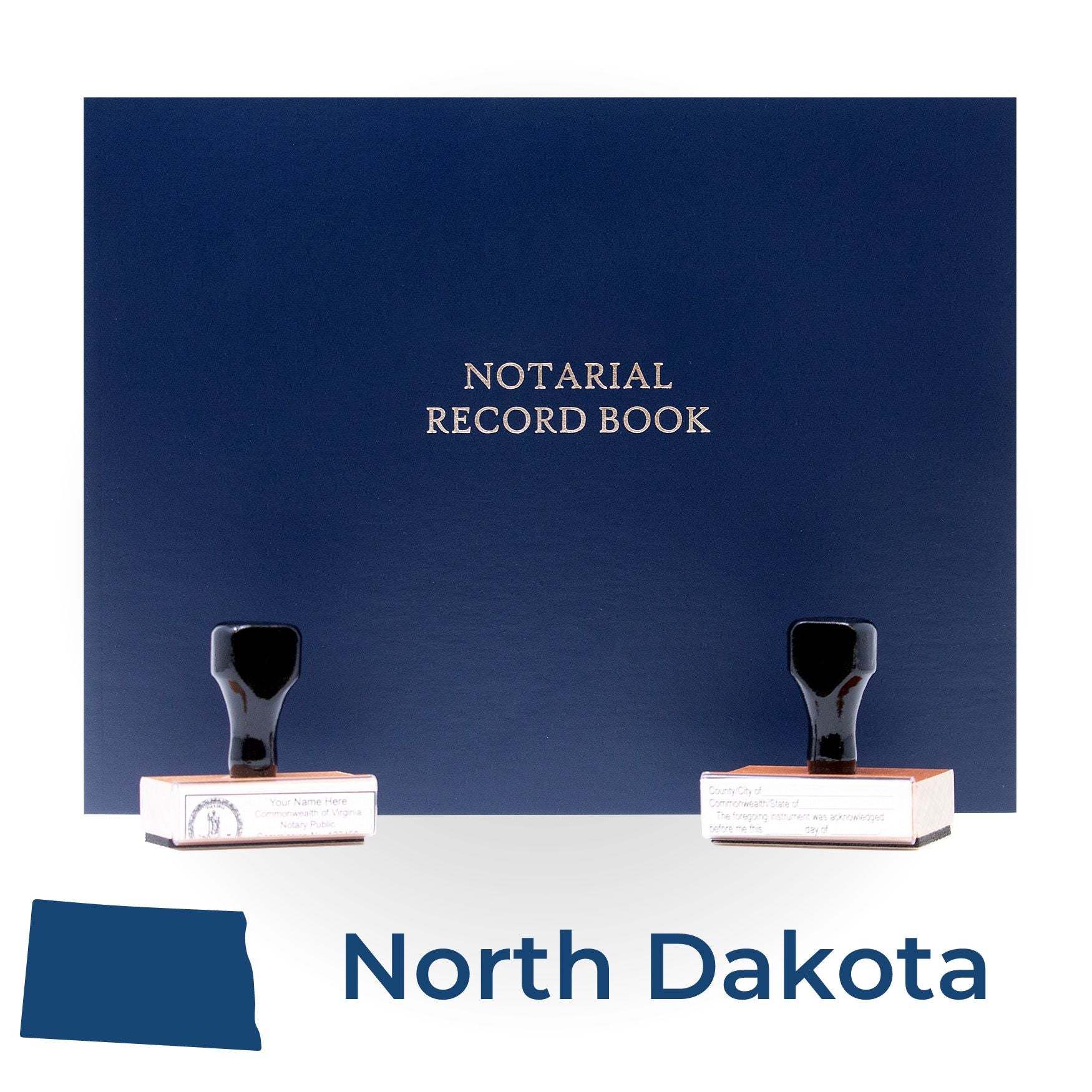North Dakota Notary Public Kit with Rubber Stamps - Engineer Seal Stamps