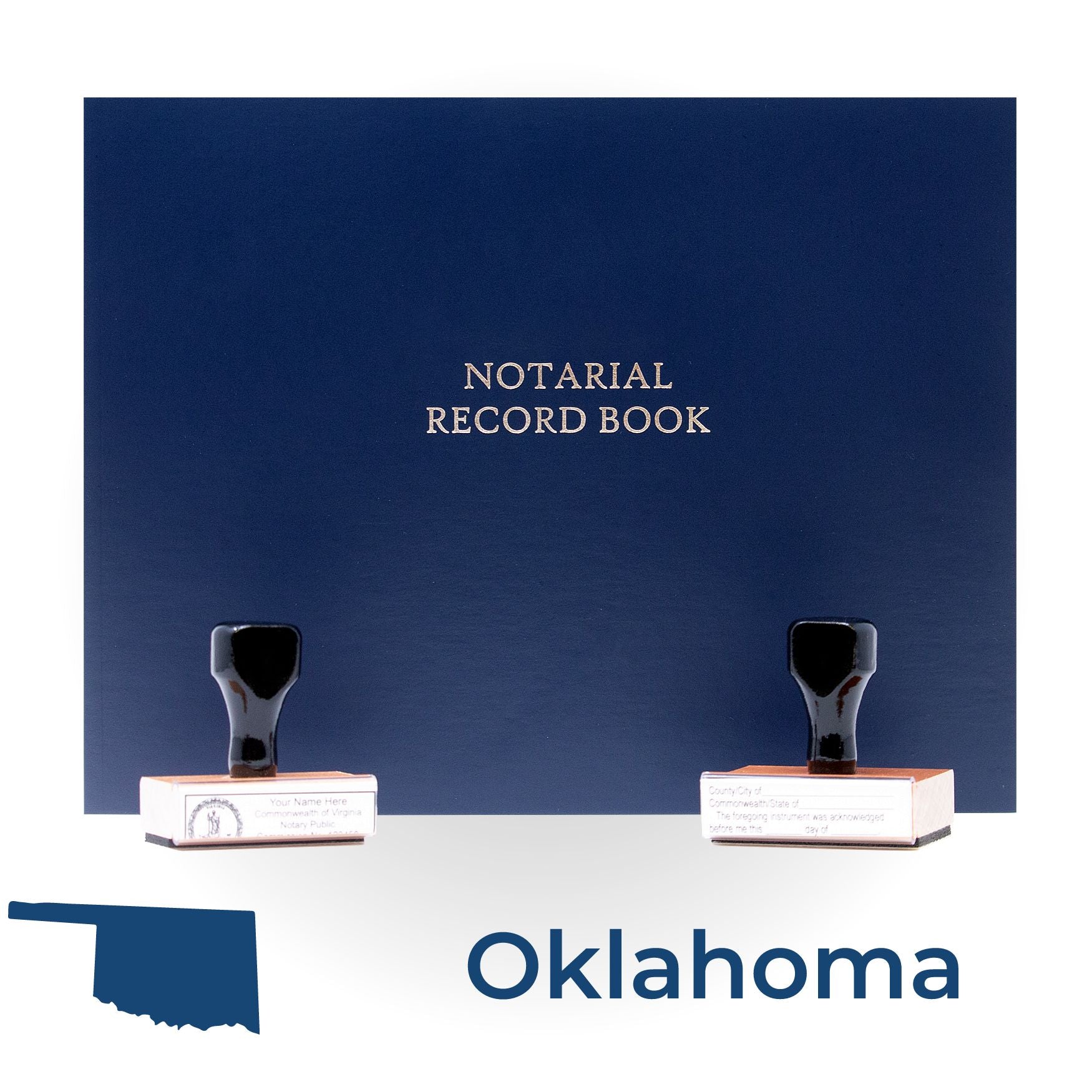 Oklahoma Notary Public Kit with Rubber Stamps - Engineer Seal Stamps