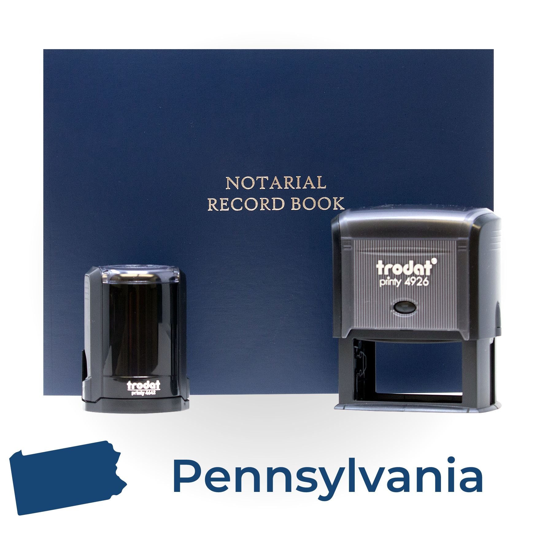 Self Inking Notary Supply Kit for Pennsylvania - Engineer Seal Stamps