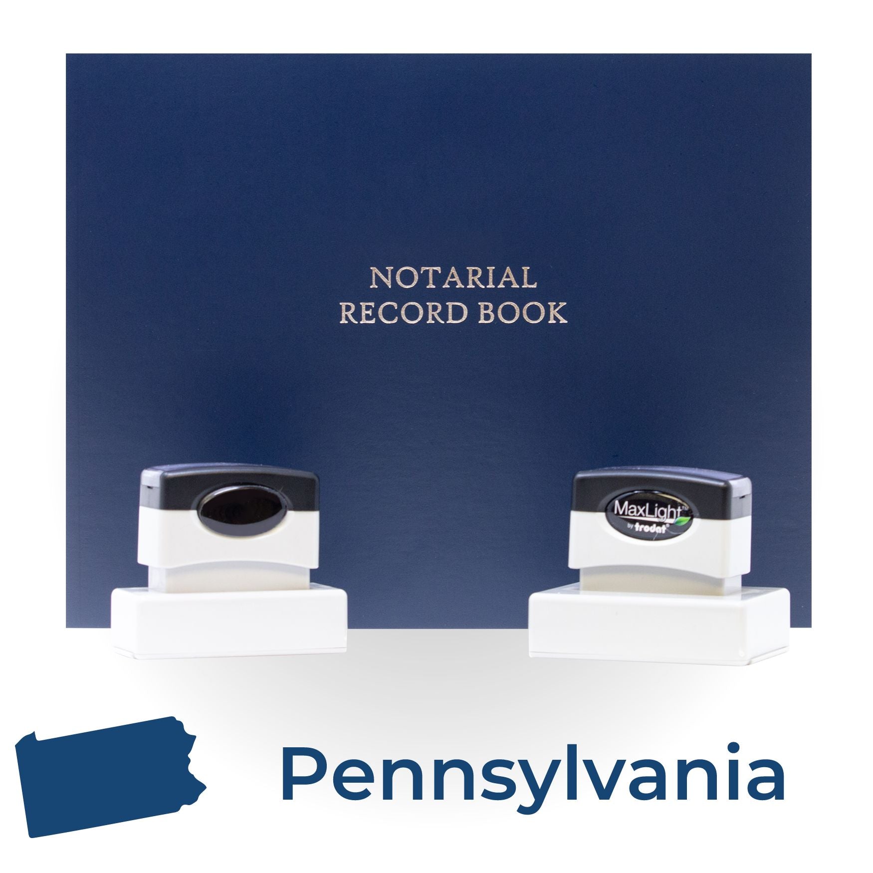 MaxLight Pre-Inked Notary Stamp Package for Pennsylvania - Engineer Seal Stamps