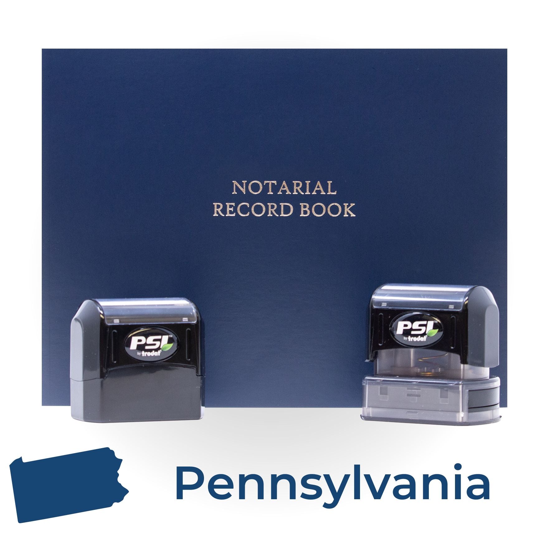 PA Notary Package with PSI Pre-Inked Notary Stamps - Engineer Seal Stamps