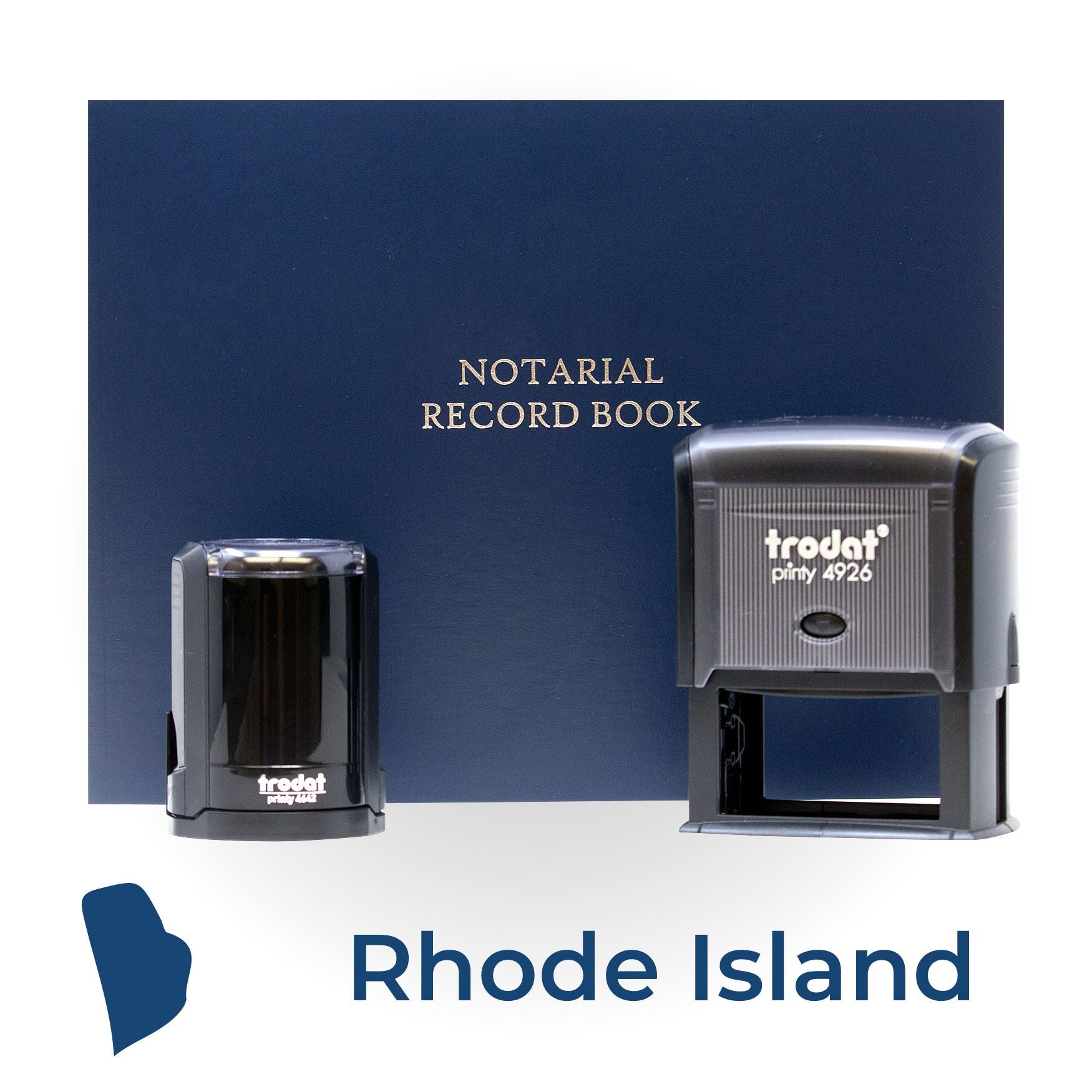 Self Inking Notary Supply Kit for Rhode Island - Engineer Seal Stamps