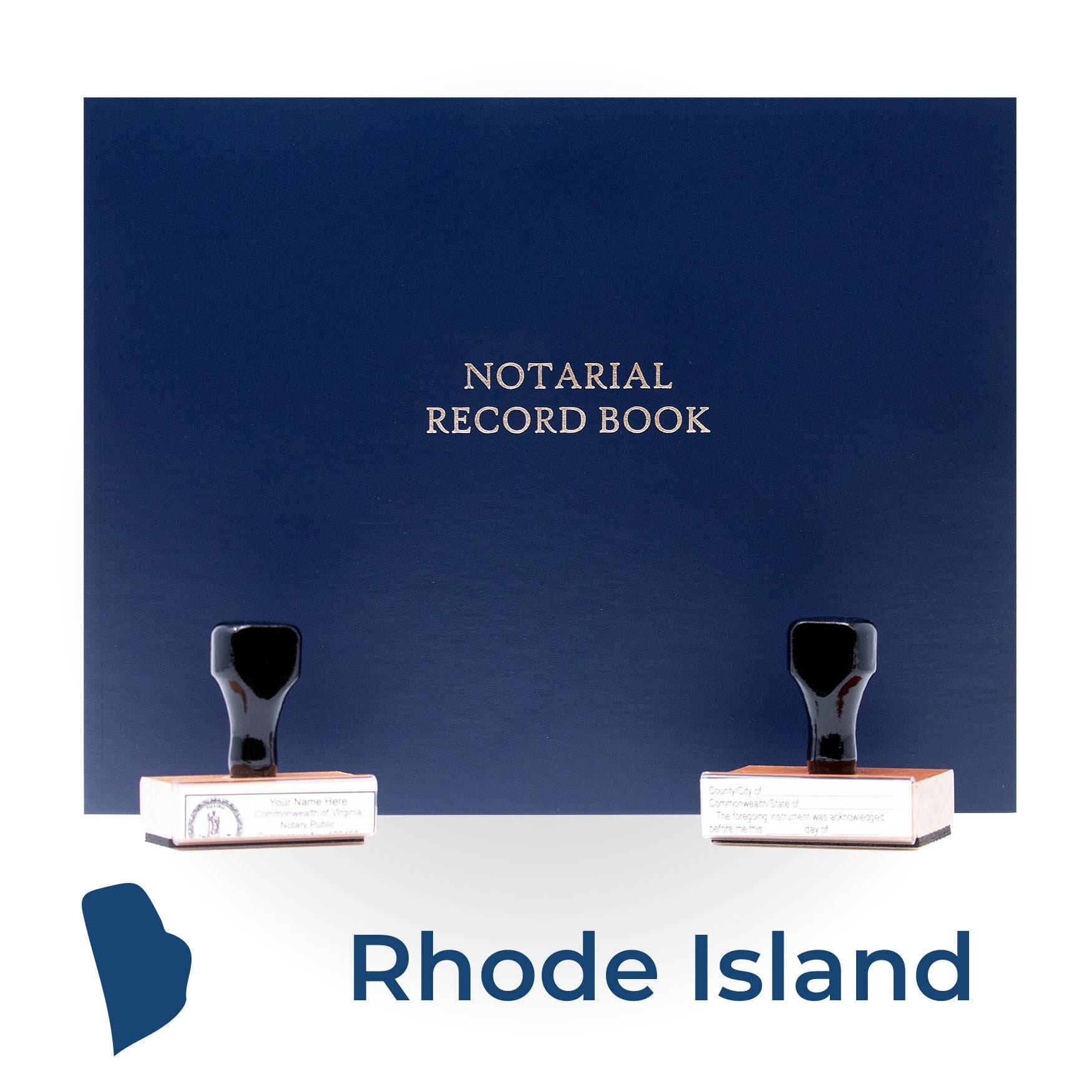 Rhode Island Notary Public Kit with Rubber Stamps - Engineer Seal Stamps