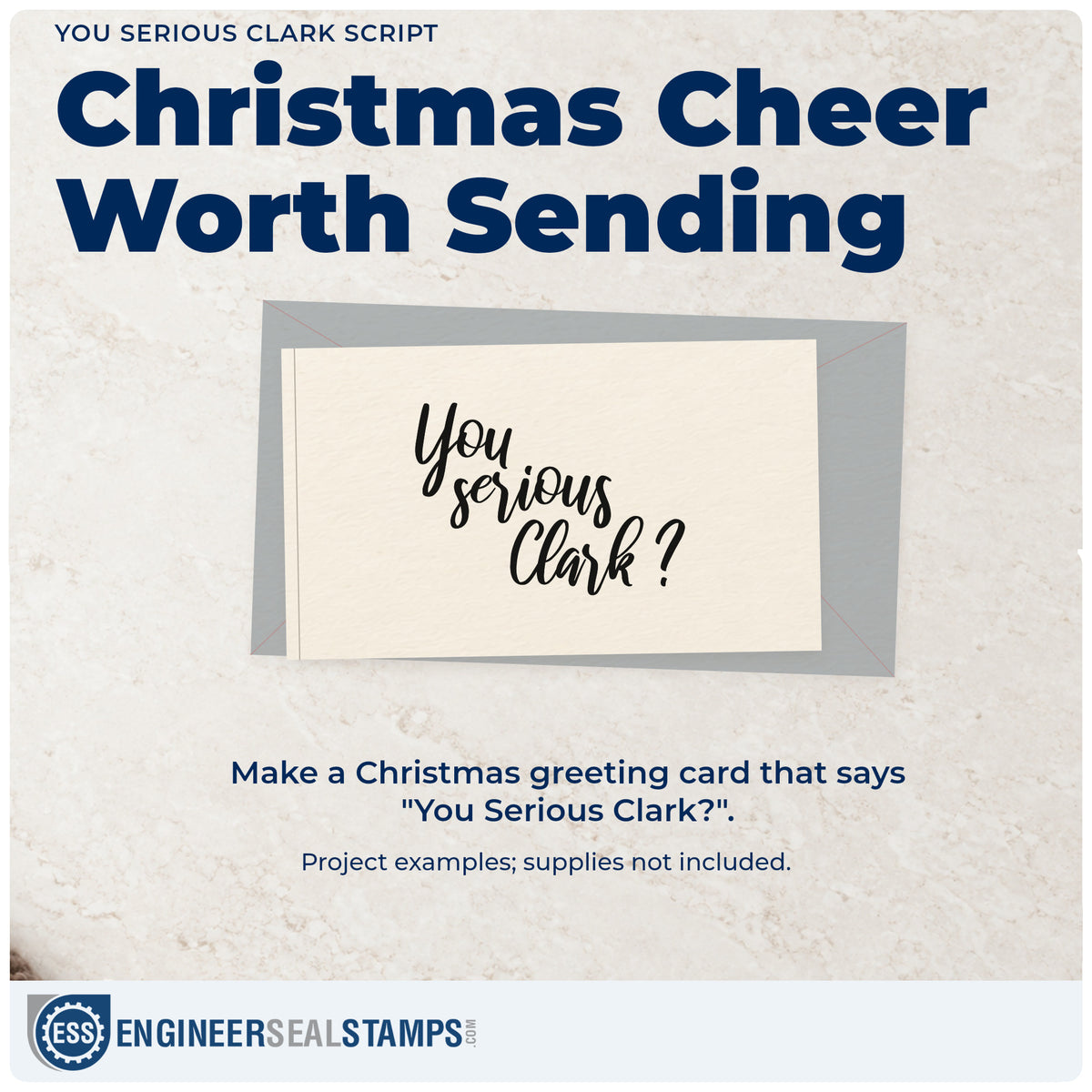 A finished handmade project stamped with the You Serious Clark Script Stamp – Self-Inking, ideal for quote wall album.