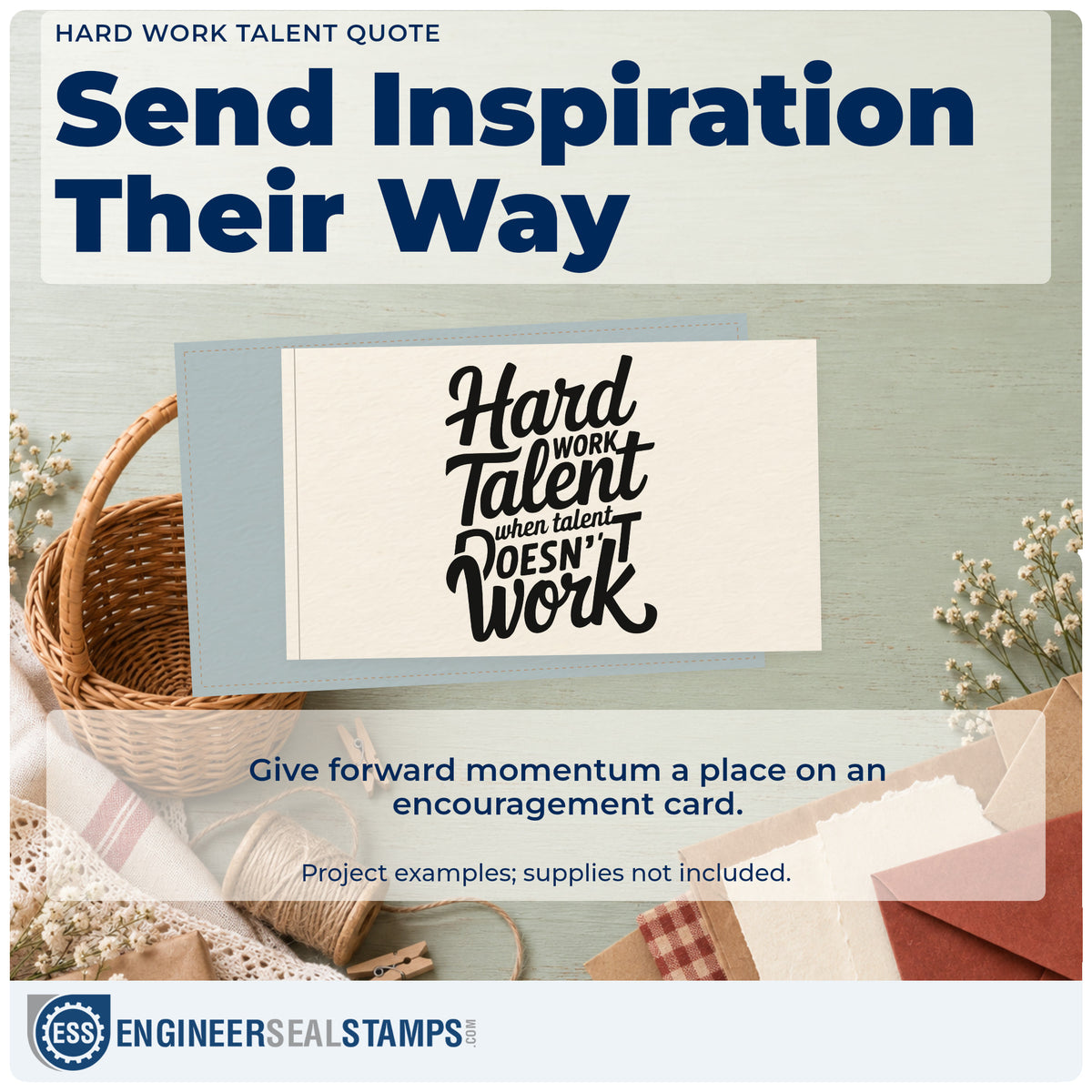 A finished handmade project stamped with the Premium Wooden Hard Work Talent Word Art Stamp – Vintage Pro, ideal for baseball album page.
