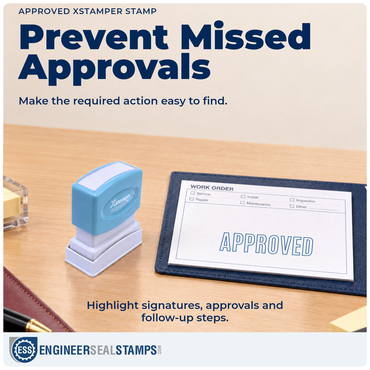 Where the "Approved" imprint fits in an office document workflow