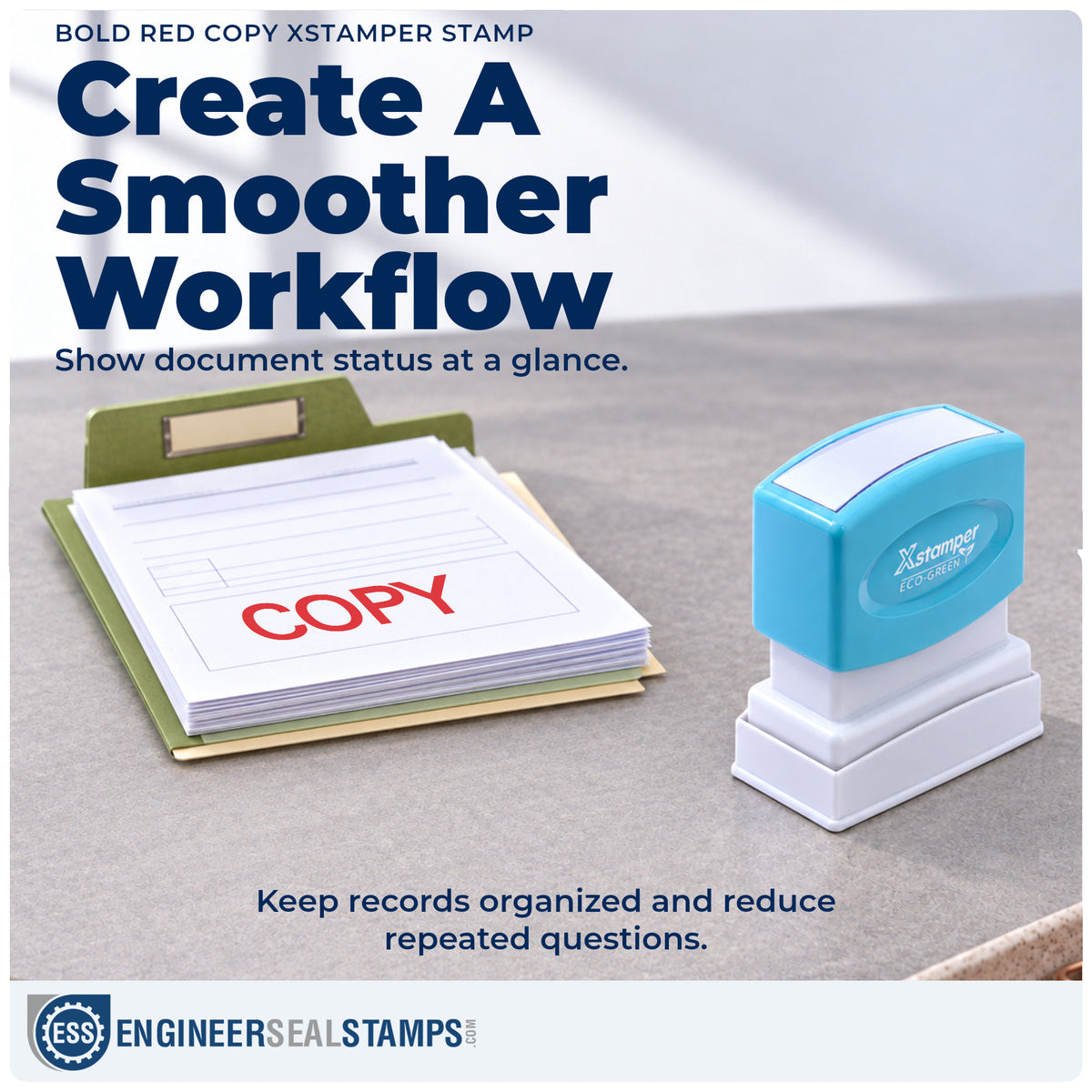 Where the "Copy" imprint fits in an office document workflow