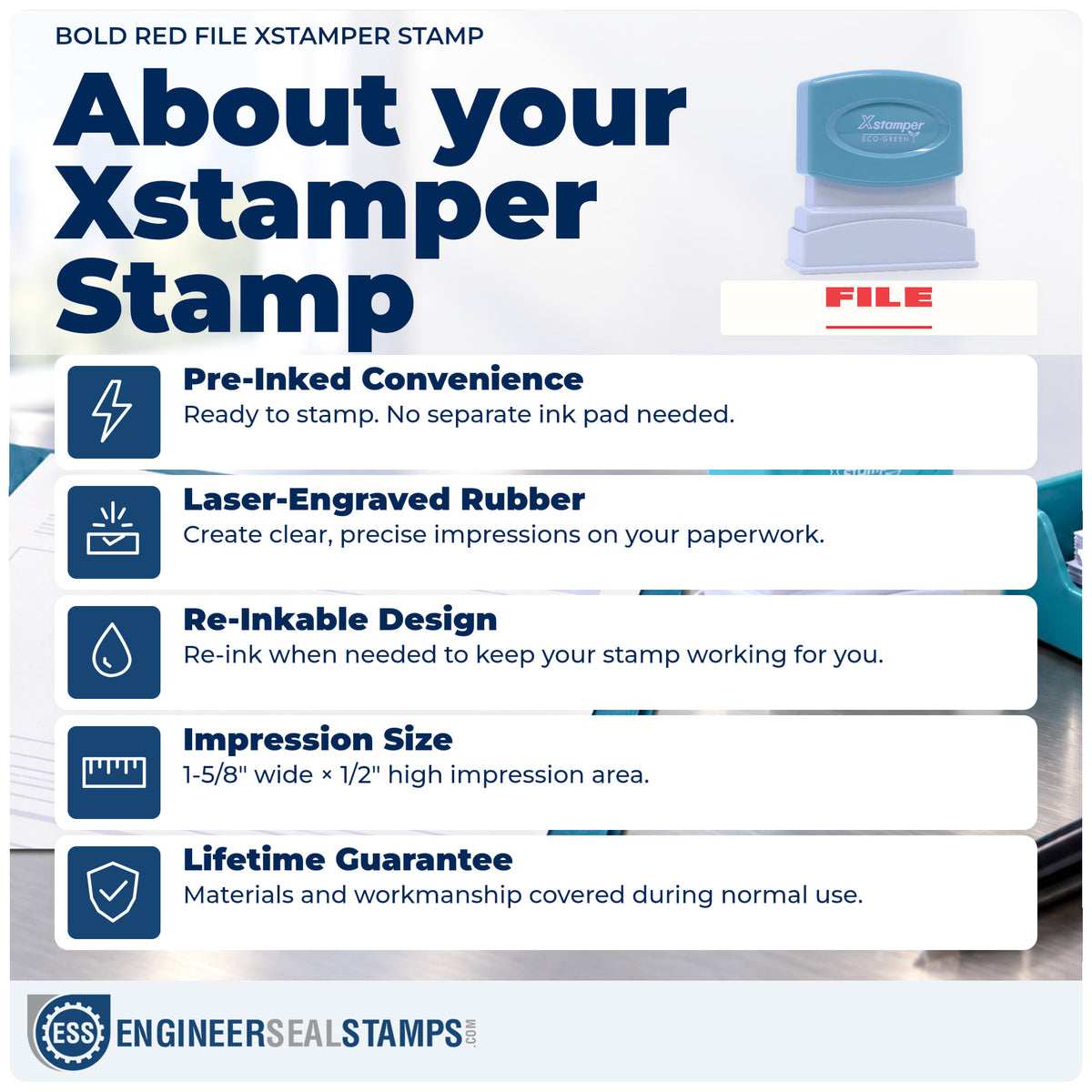 About the "File" Xstamper No. 1217 stamp and how to care for it