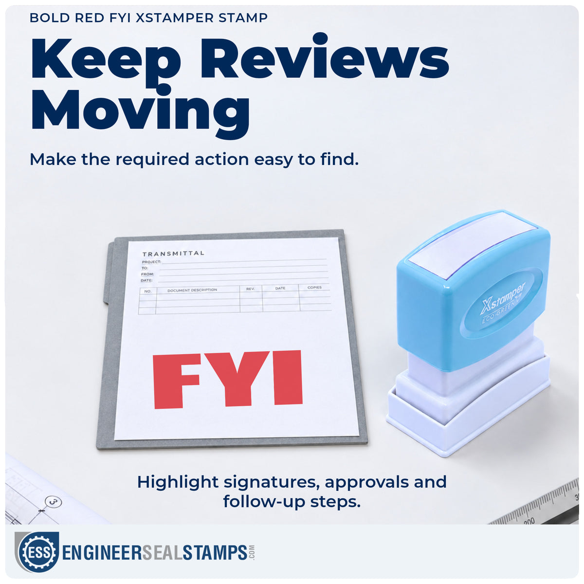 Where the "FYI" imprint fits in an office document workflow
