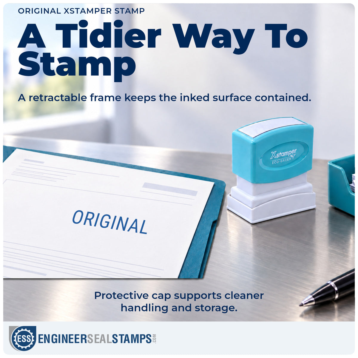 Features of the "Original" Xstamper No. 1111 pre-inked stamp