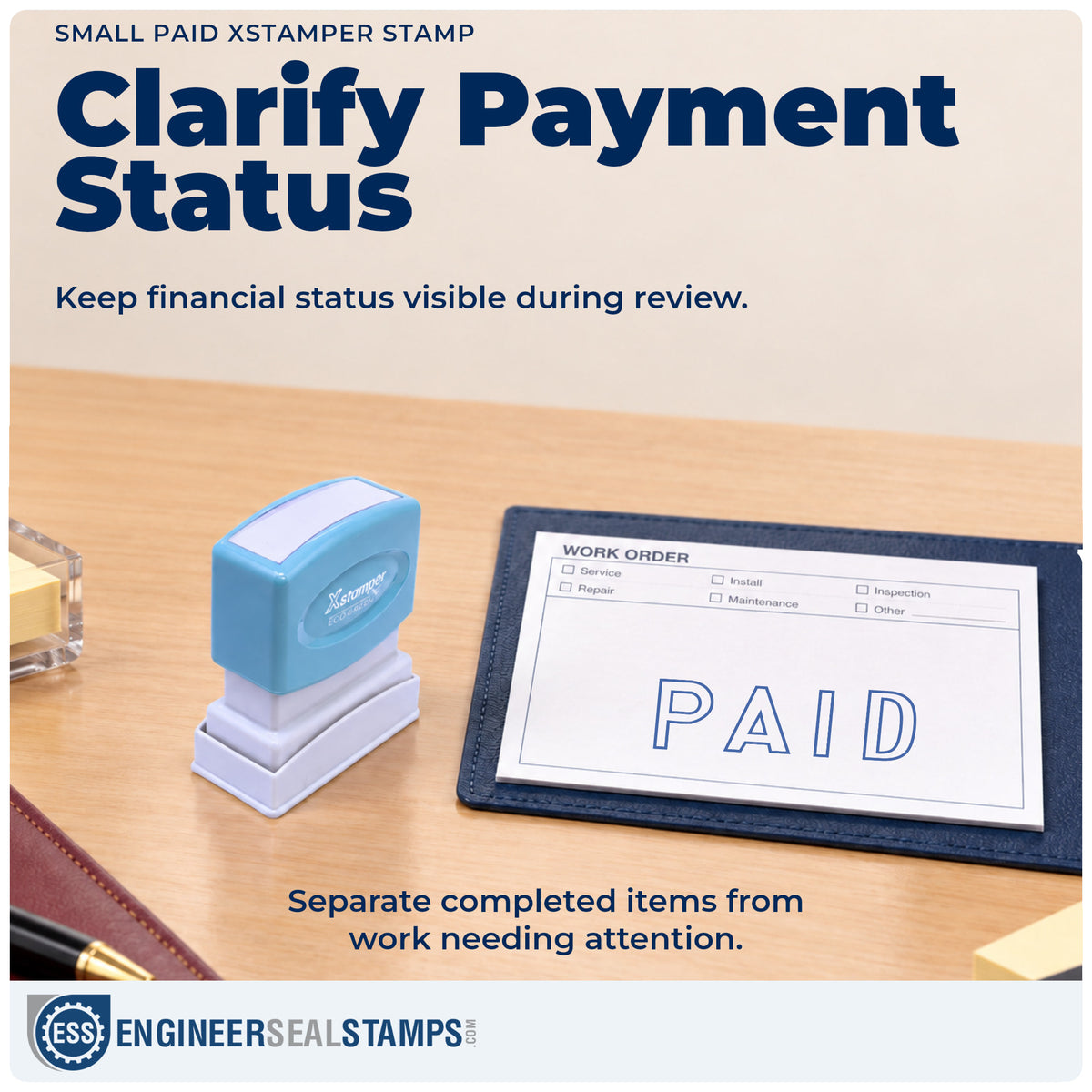 Where the "Paid" imprint fits in an office document workflow