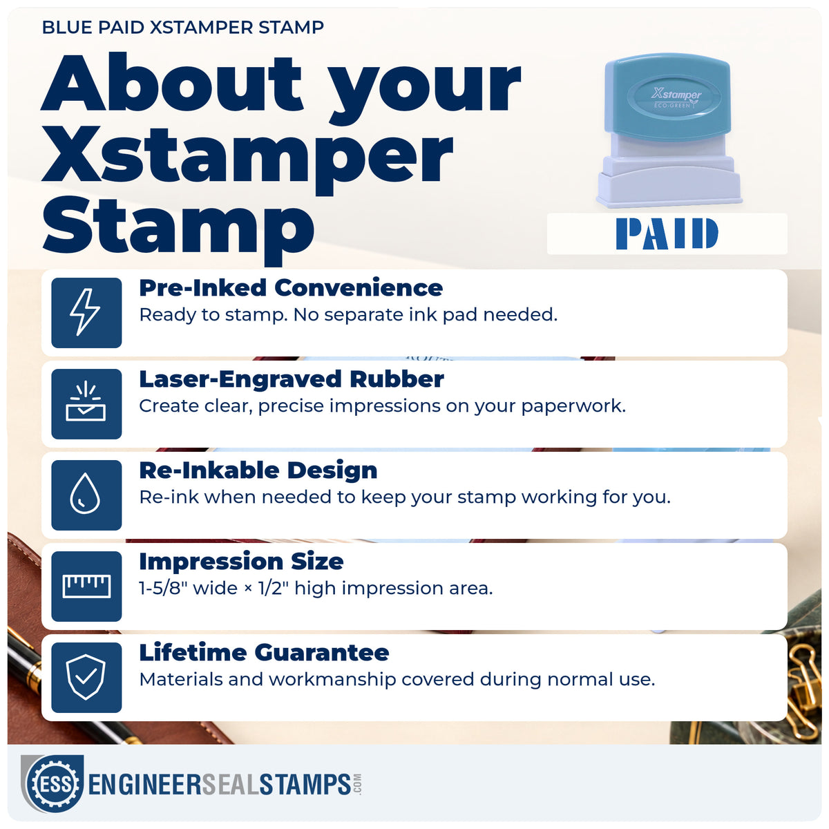 About the "Paid" Xstamper No. 1335 stamp and how to care for it