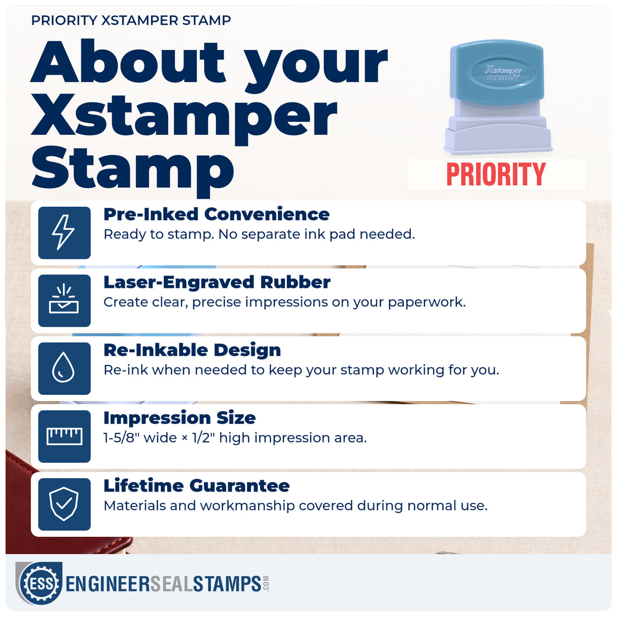 About the "Priority" Xstamper No. 1033 stamp and how to care for it