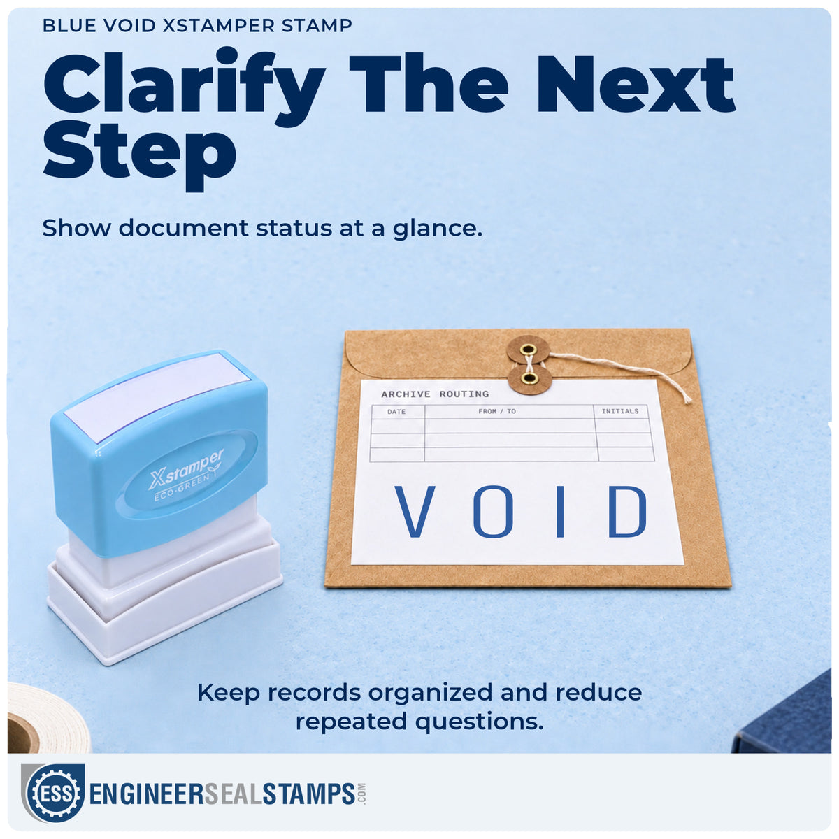 Where the "Void" imprint fits in an office document workflow