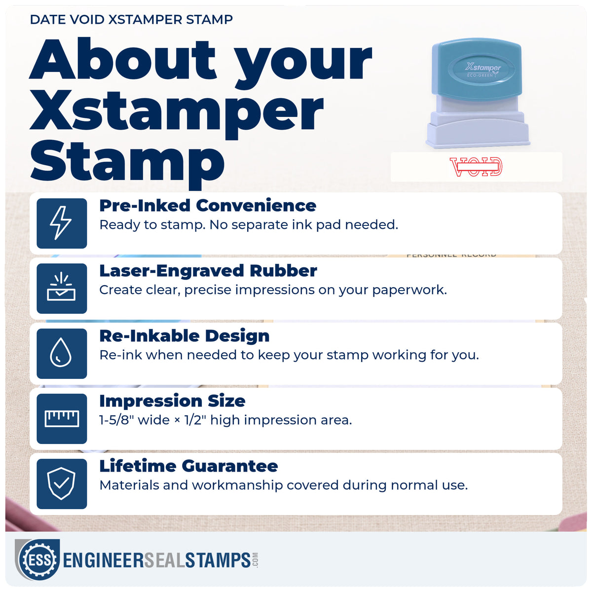 About the "Date void" Xstamper No. 1207 stamp and how to care for it