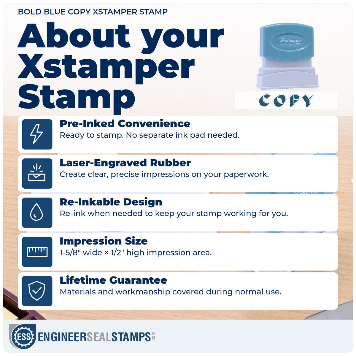About the "Copy" Xstamper No. 1336 stamp and how to care for it