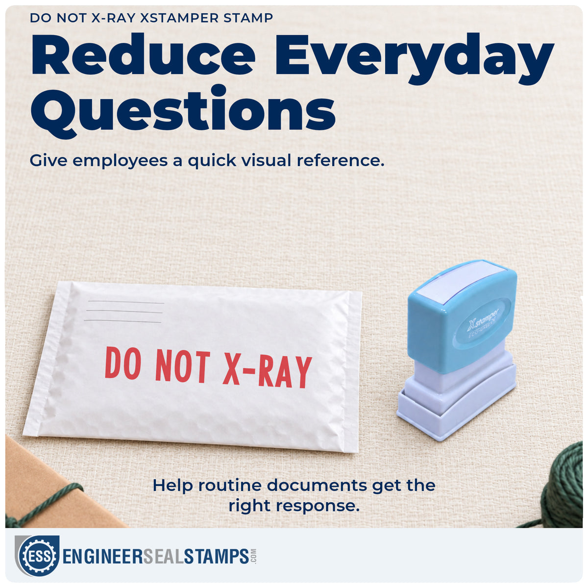 Where the "Do not x-ray" imprint fits in an office document workflow