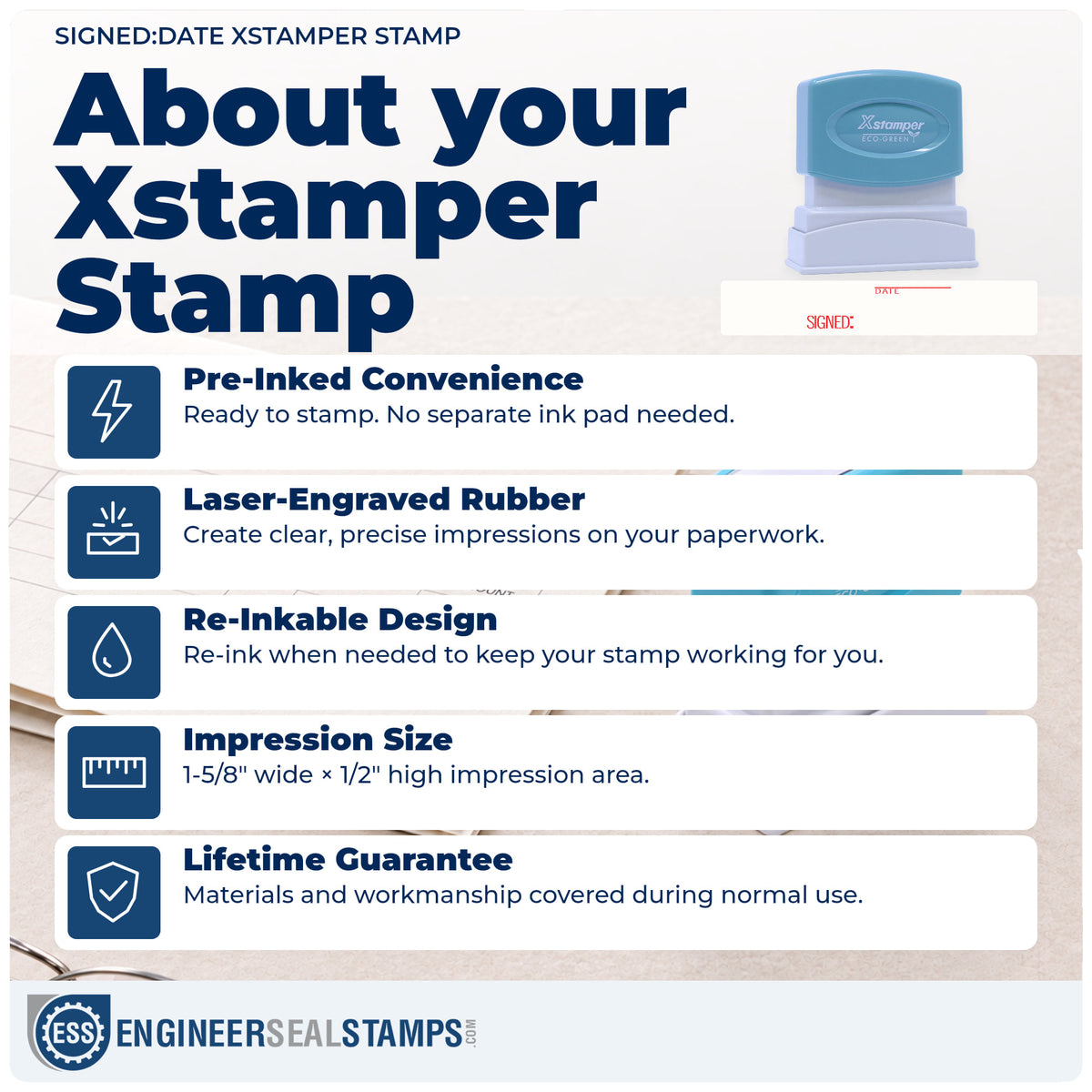 About the "Signed: date" Xstamper No. 1826 stamp and how to care for it