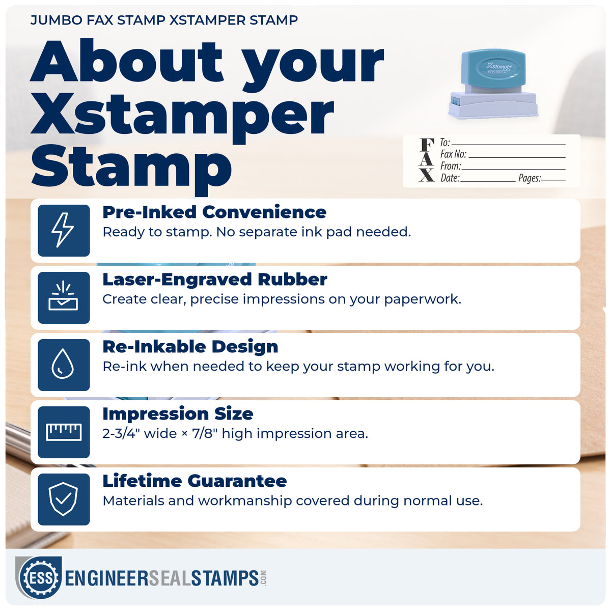 About the "Fax stamp" Xstamper No. 3279 stamp and how to care for it