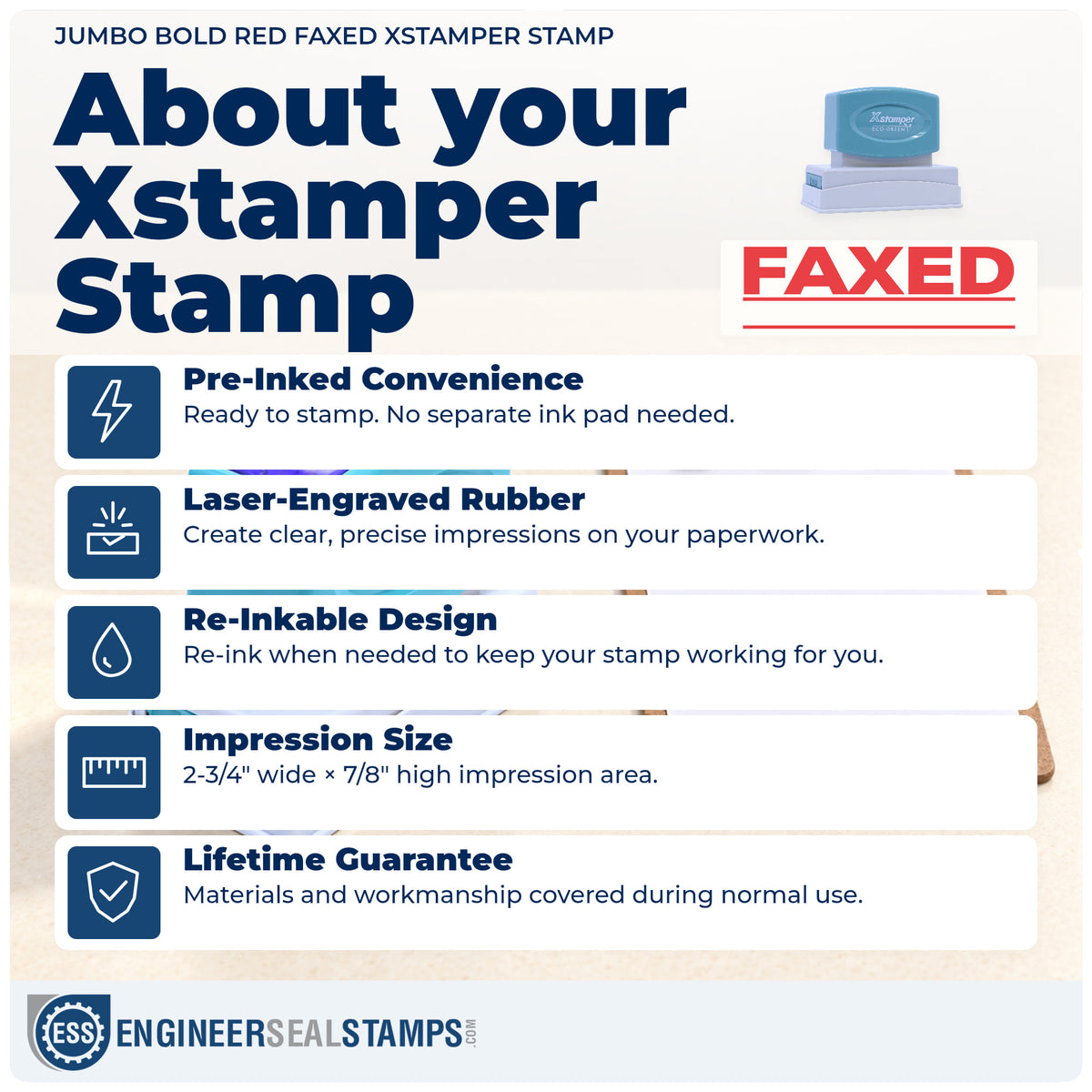 About the "Faxed" Xstamper No. 3248 stamp and how to care for it