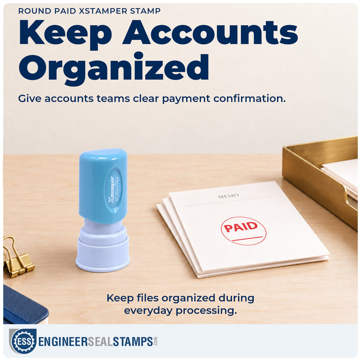 Where the "Paid" imprint fits in an office document workflow