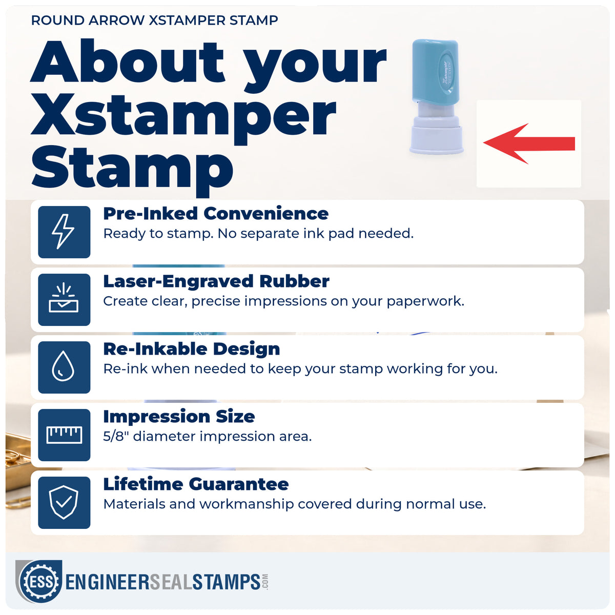 About the "Arrow" Xstamper No. 11364 stamp and how to care for it