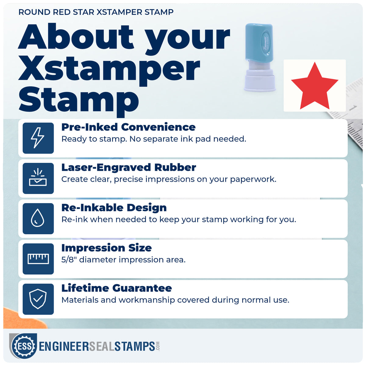 About the "Star" Xstamper No. 11309 stamp and how to care for it