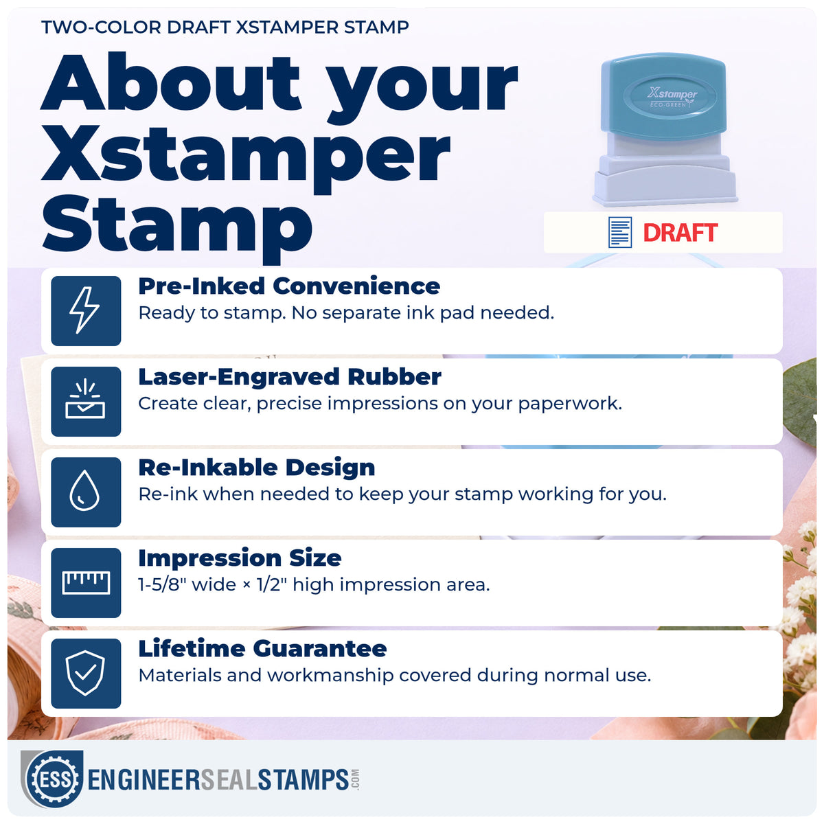 About the "Draft" Xstamper No. 2031 stamp and how to care for it