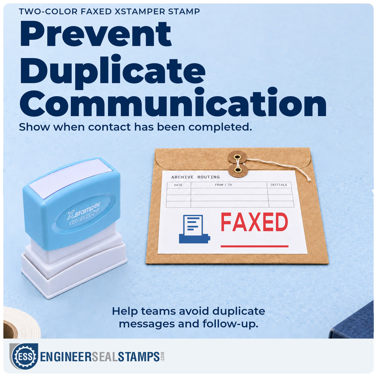 Where the "Faxed" imprint fits in an office document workflow