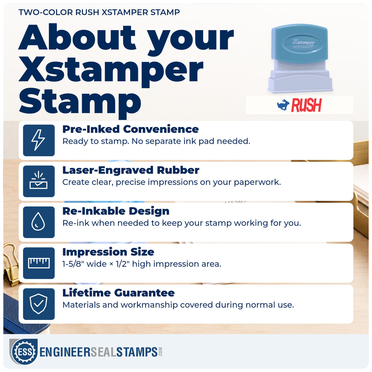 About the "Rush" Xstamper No. 2040 stamp and how to care for it