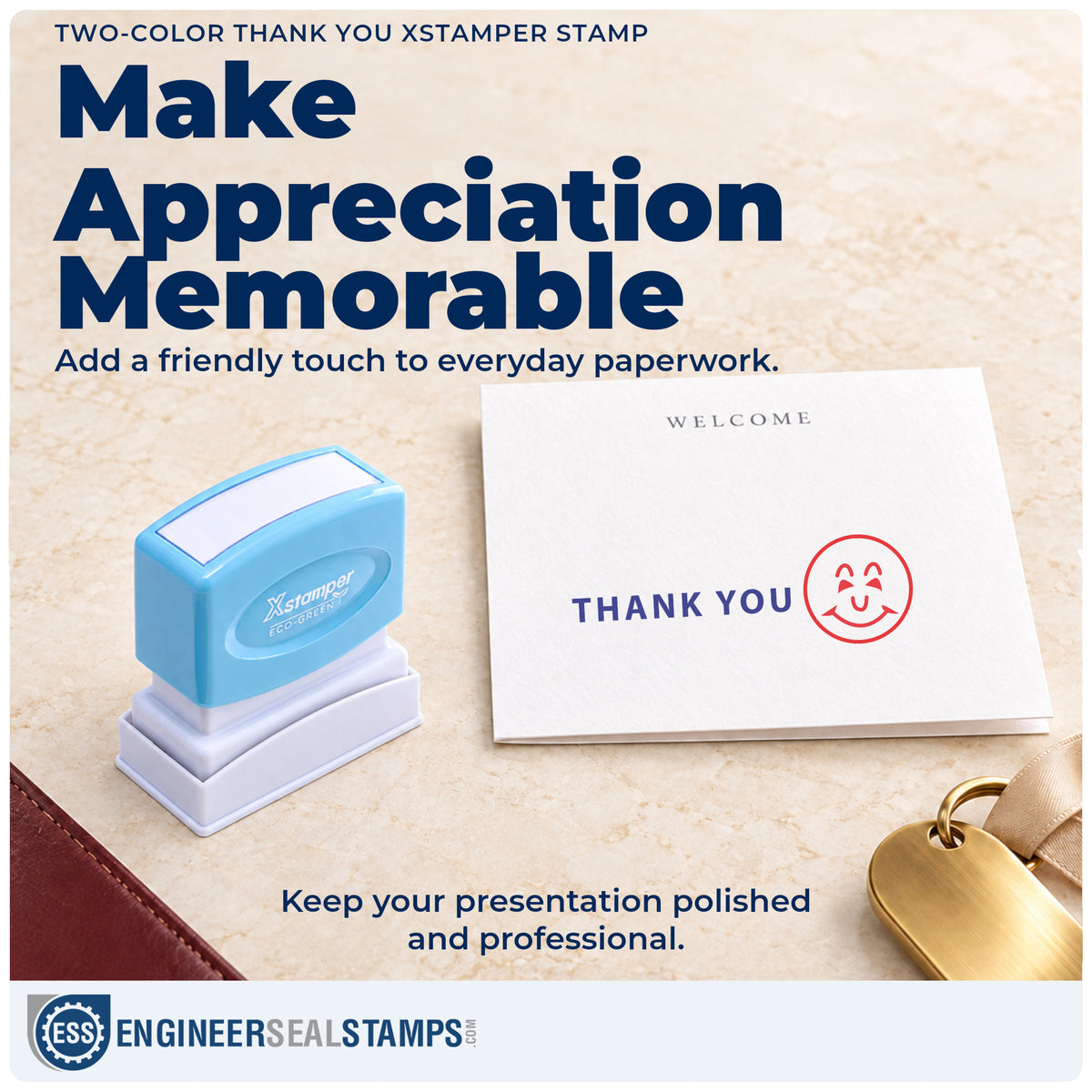Where the "Thank you" imprint fits in an office document workflow
